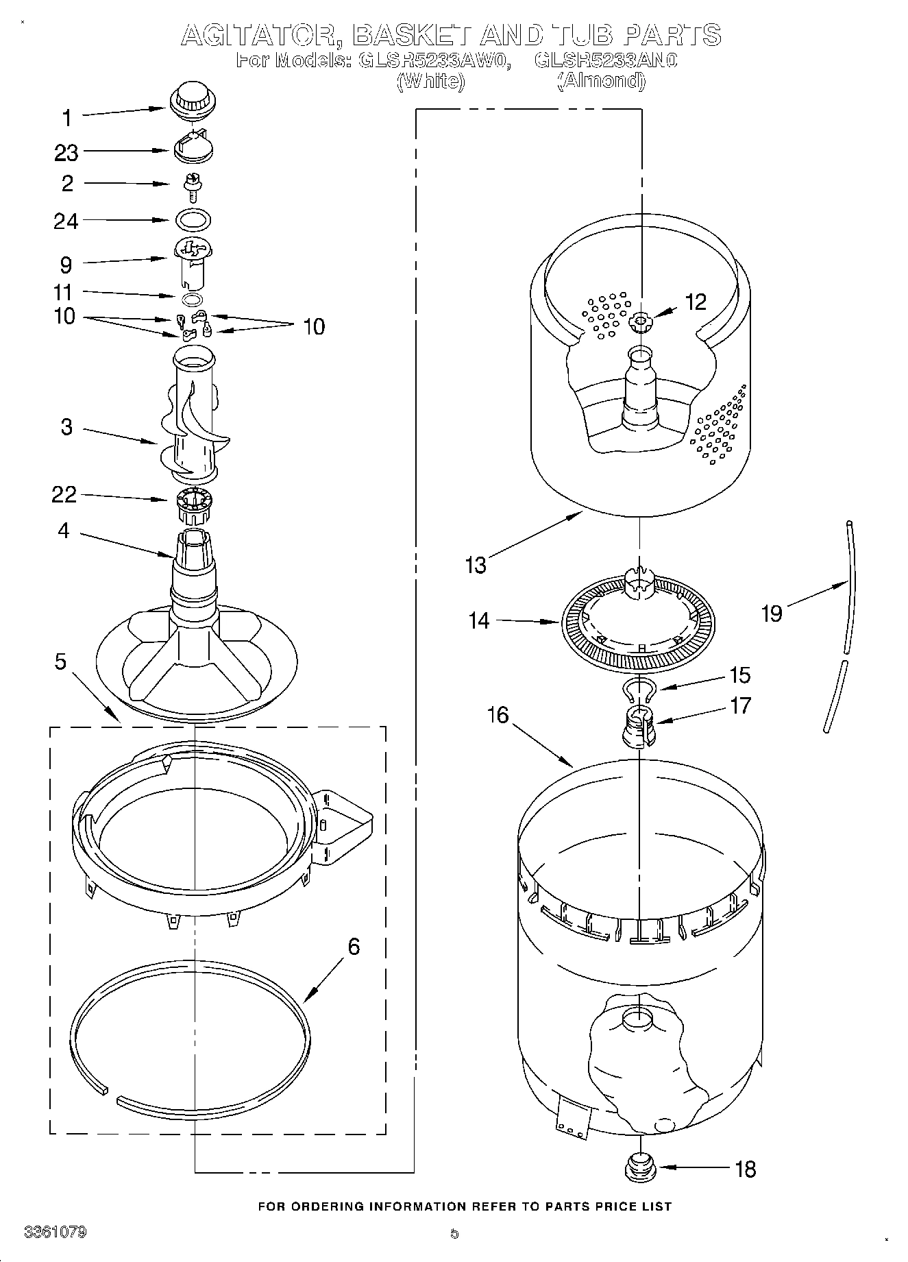 04 - AGITATOR, BASKET AND TUB