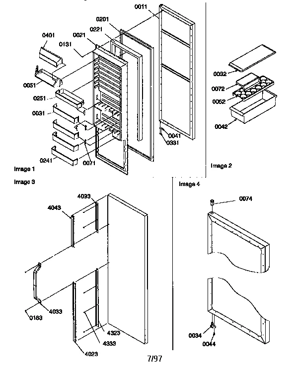 REFRIGERATOR DOOR AND ACCESSORIES