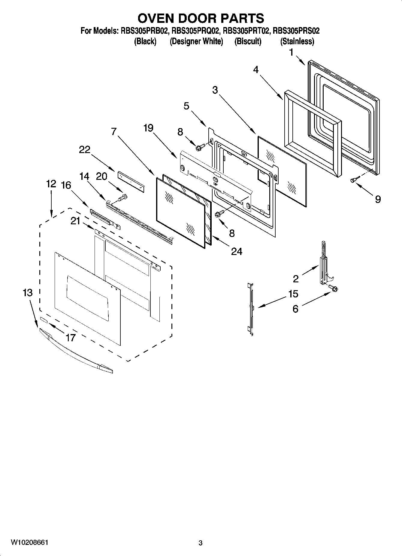 02 - OVEN DOOR PARTS