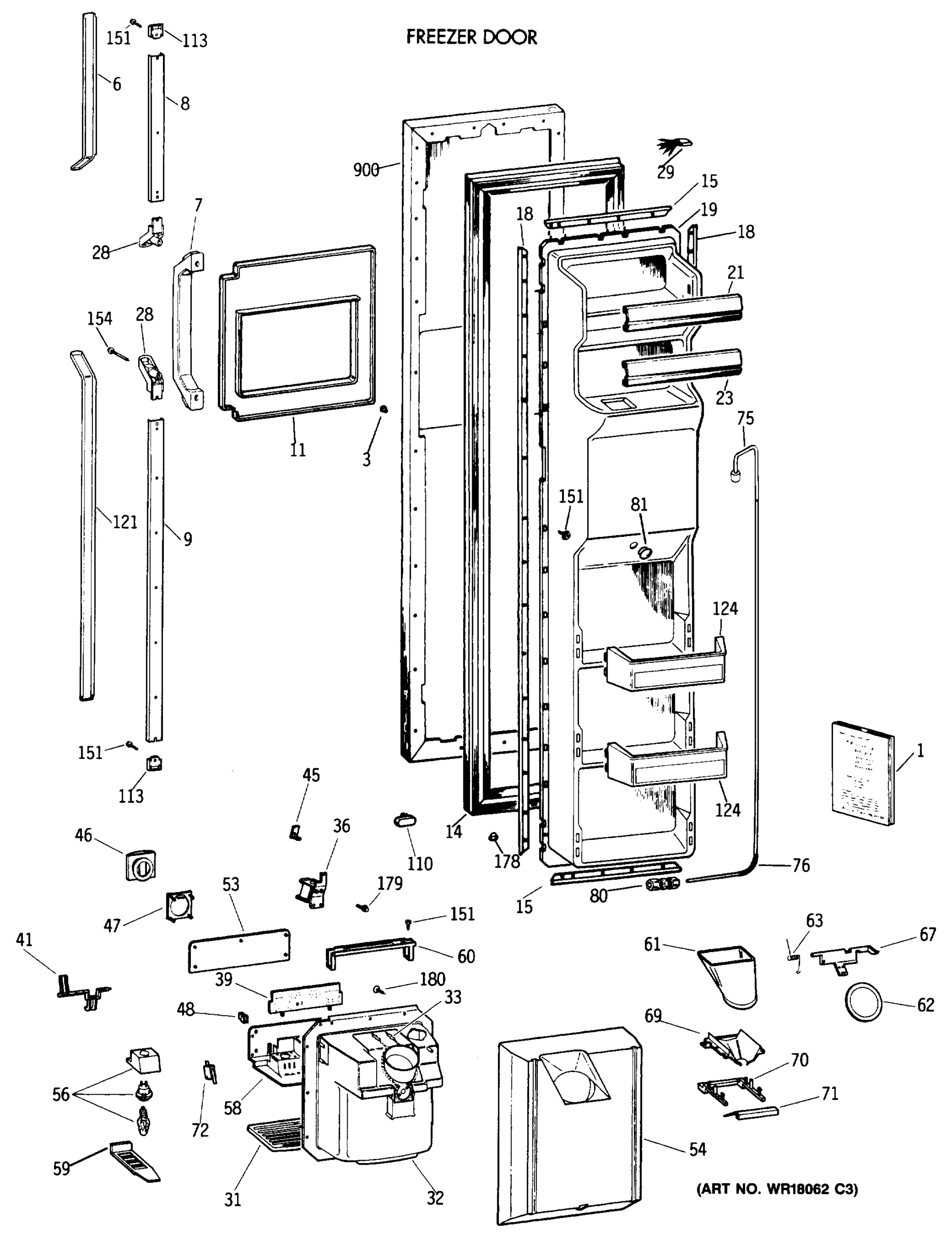 FREEZER DOOR
