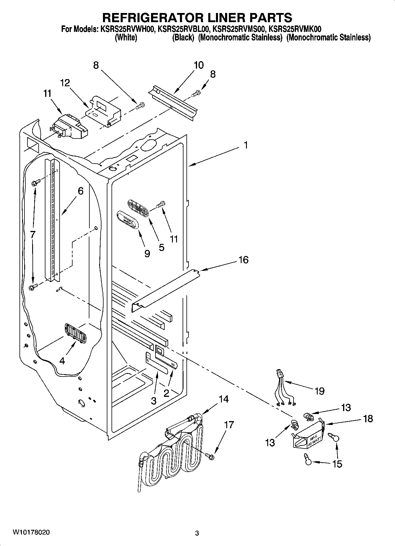 02 - REFRIGERATOR LINER PARTS