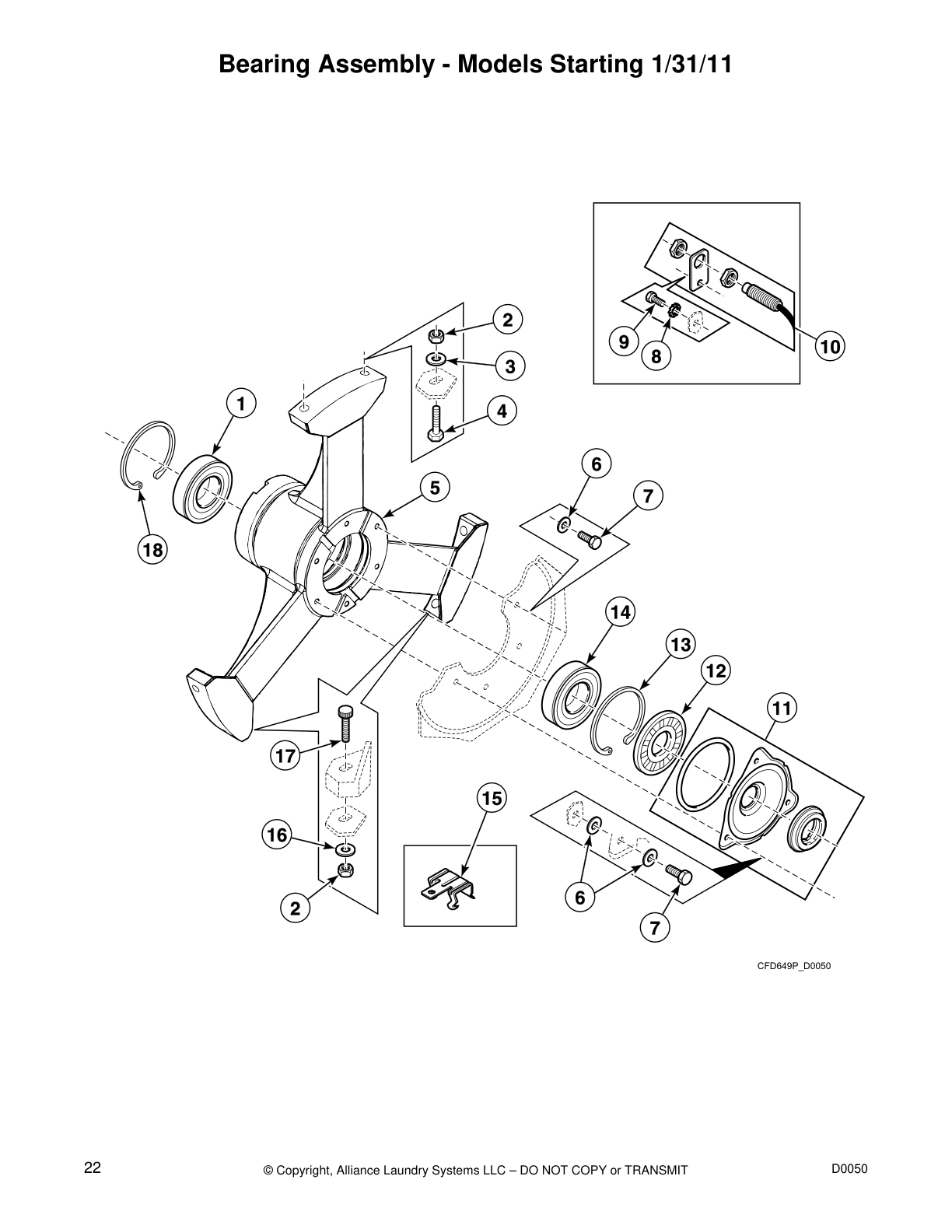 Bearing Assembly - Models Starting 1/31/11