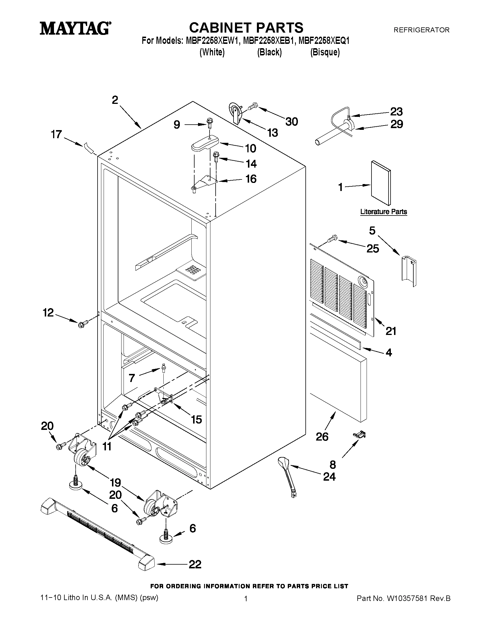 01 - CABINET PARTS