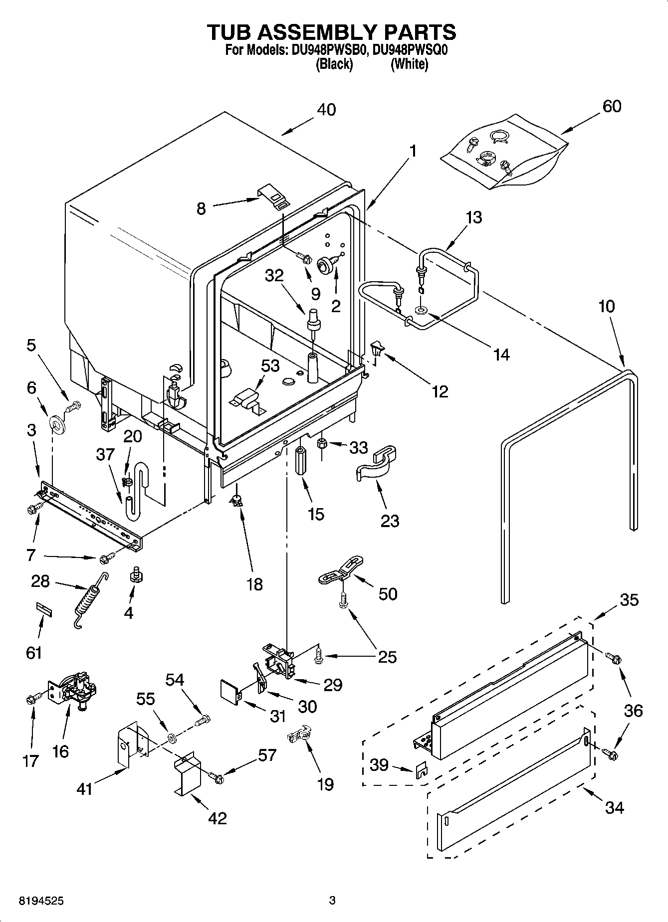 03 - TUB ASSEMBLY PARTS