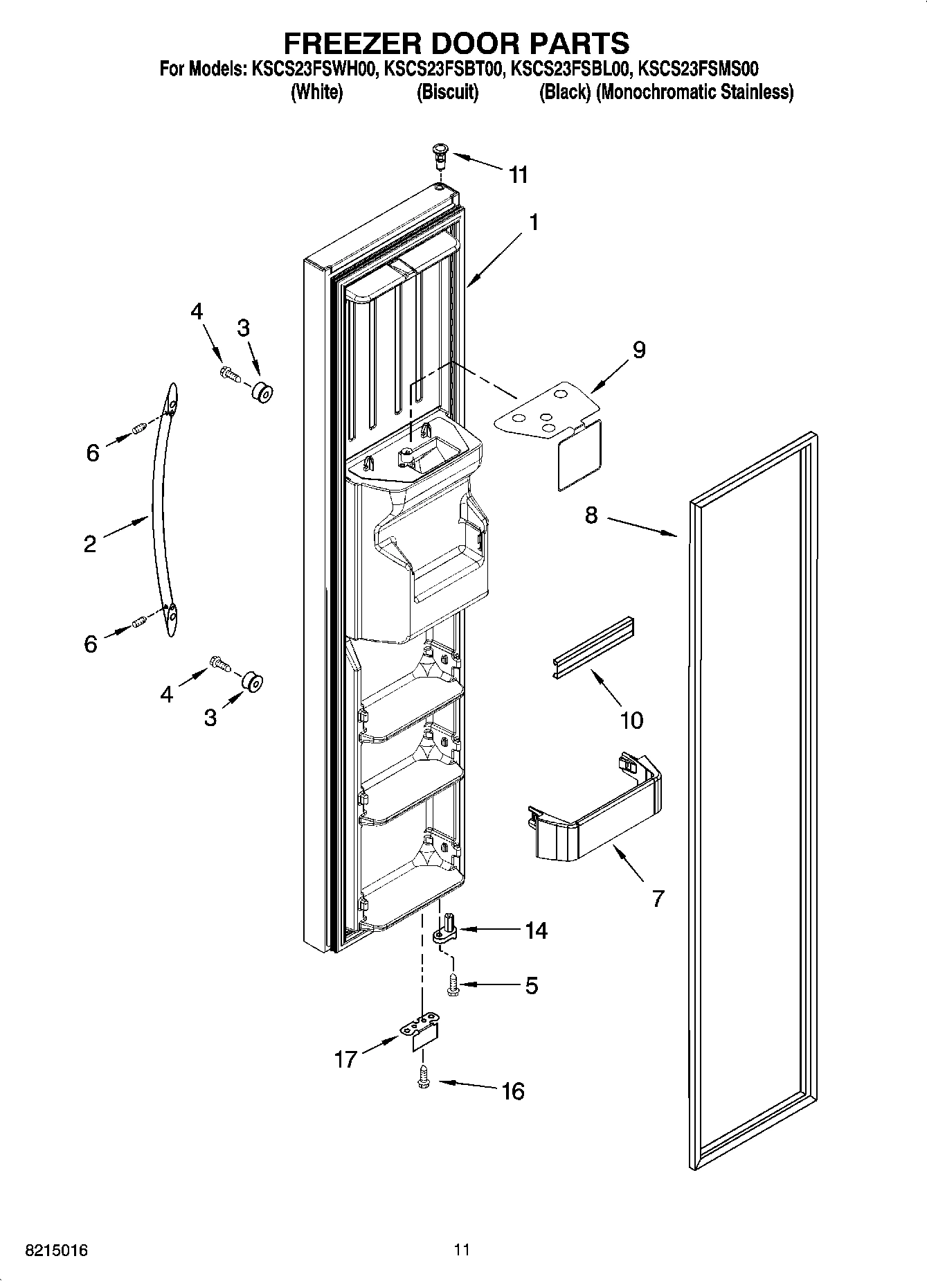 07 - FREEZER DOOR PARTS
