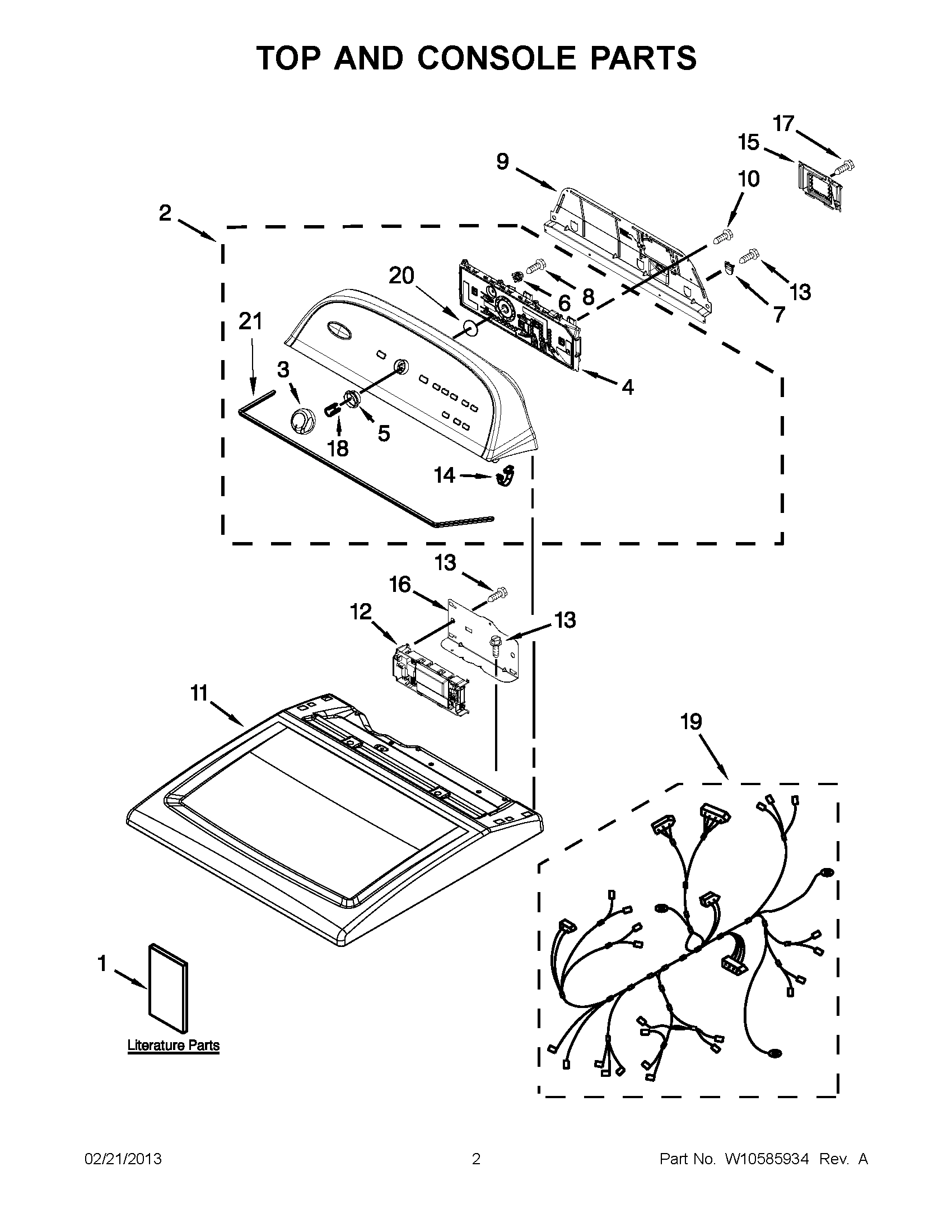 01 - TOP AND CONSOLE PARTS
