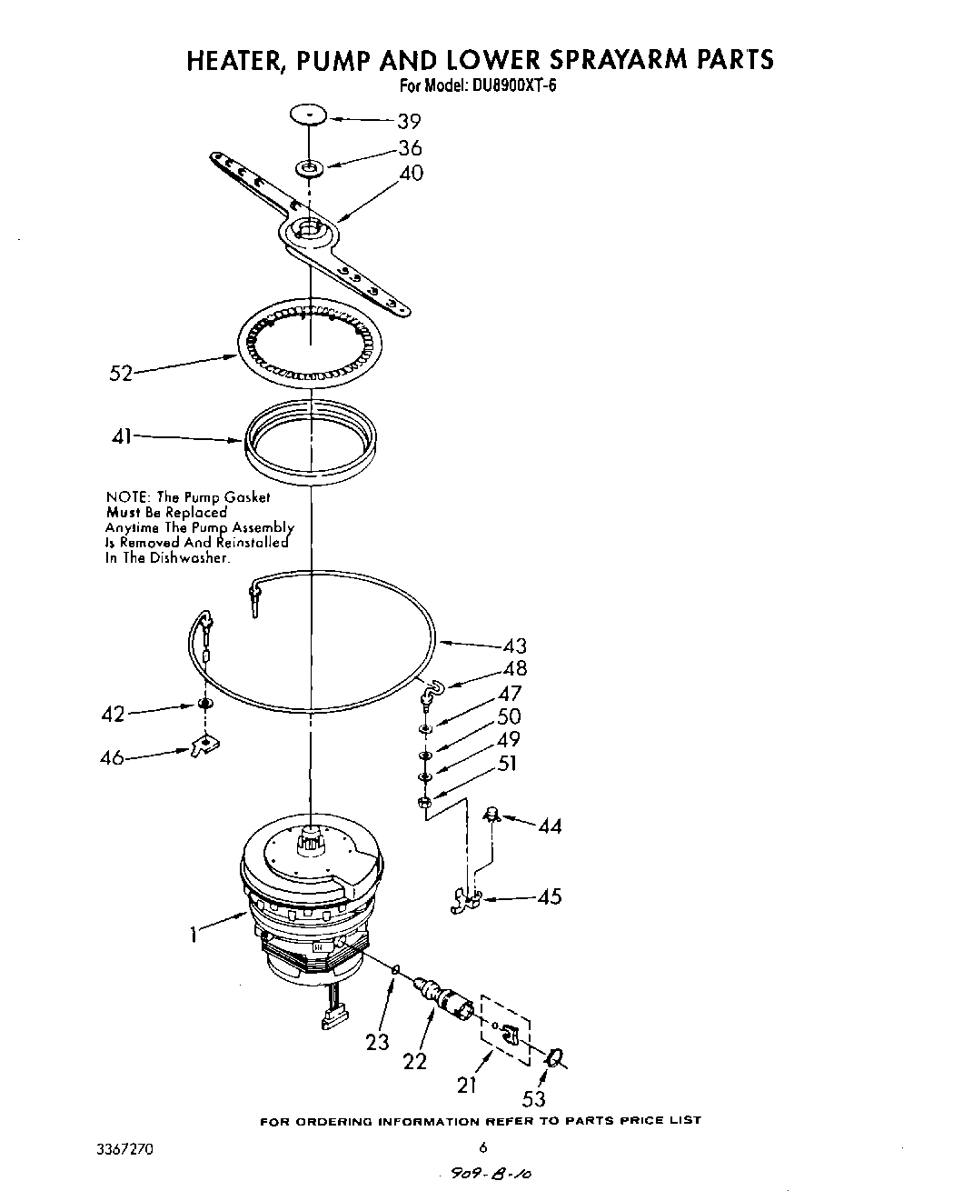 04 - HEATER, PUMP AND LOWER SPRAY ARM