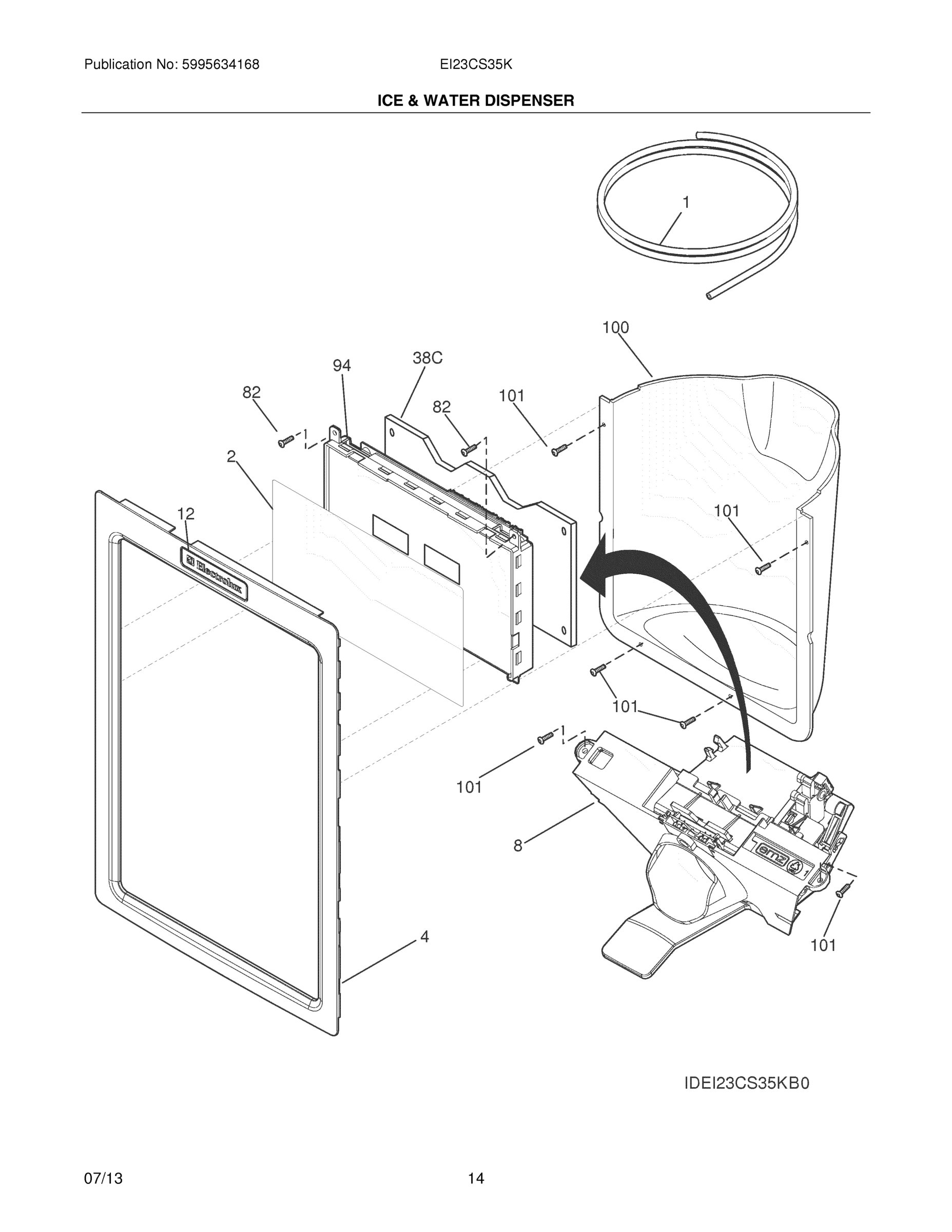 15 - ICE & WATER DISPENSER