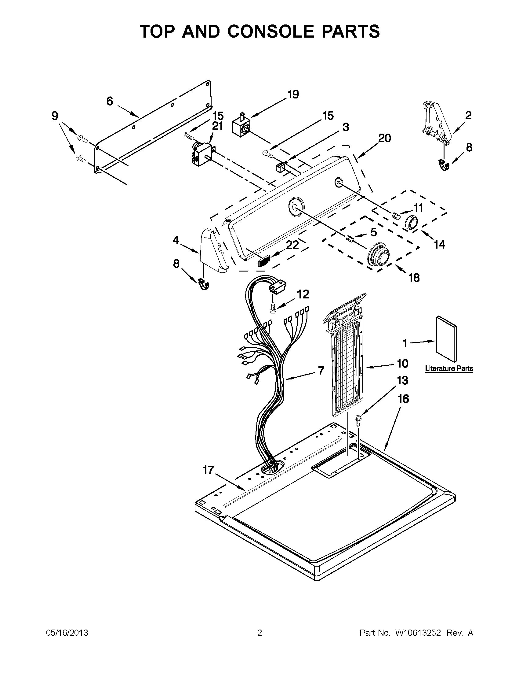 01 - TOP AND CONSOLE PARTS