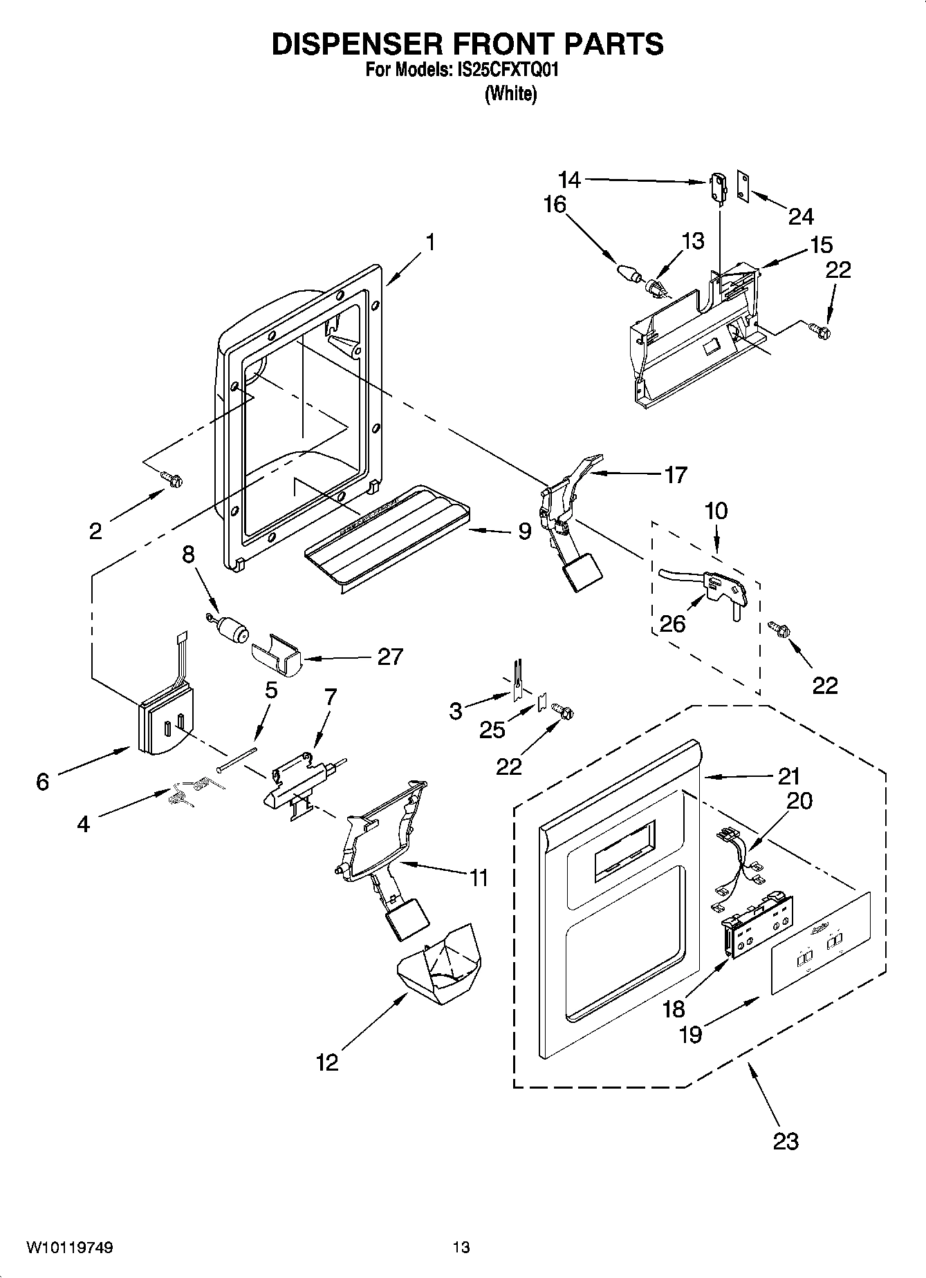 08 - DISPENSER FRONT PARTS