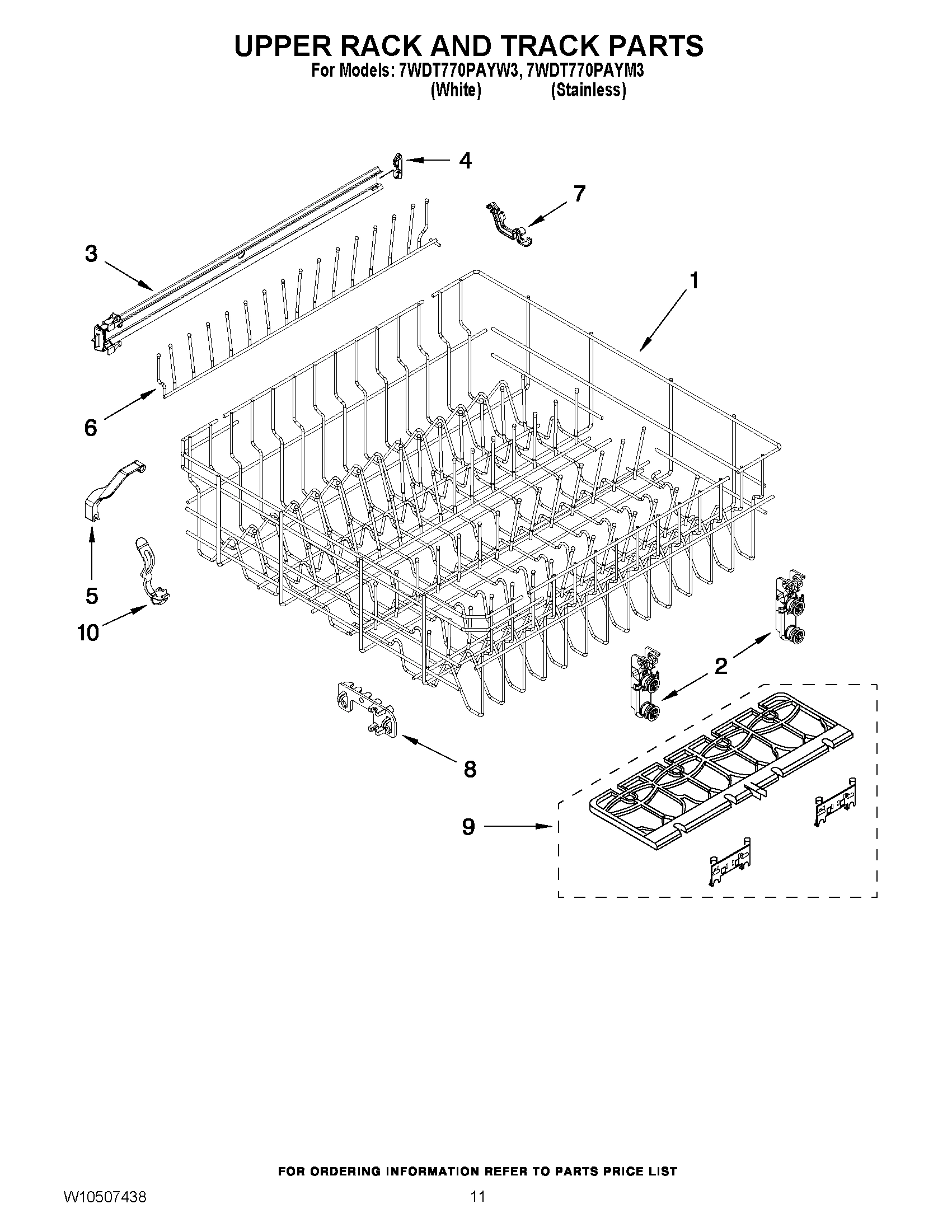 09 - UPPER RACK AND TRACK PARTS