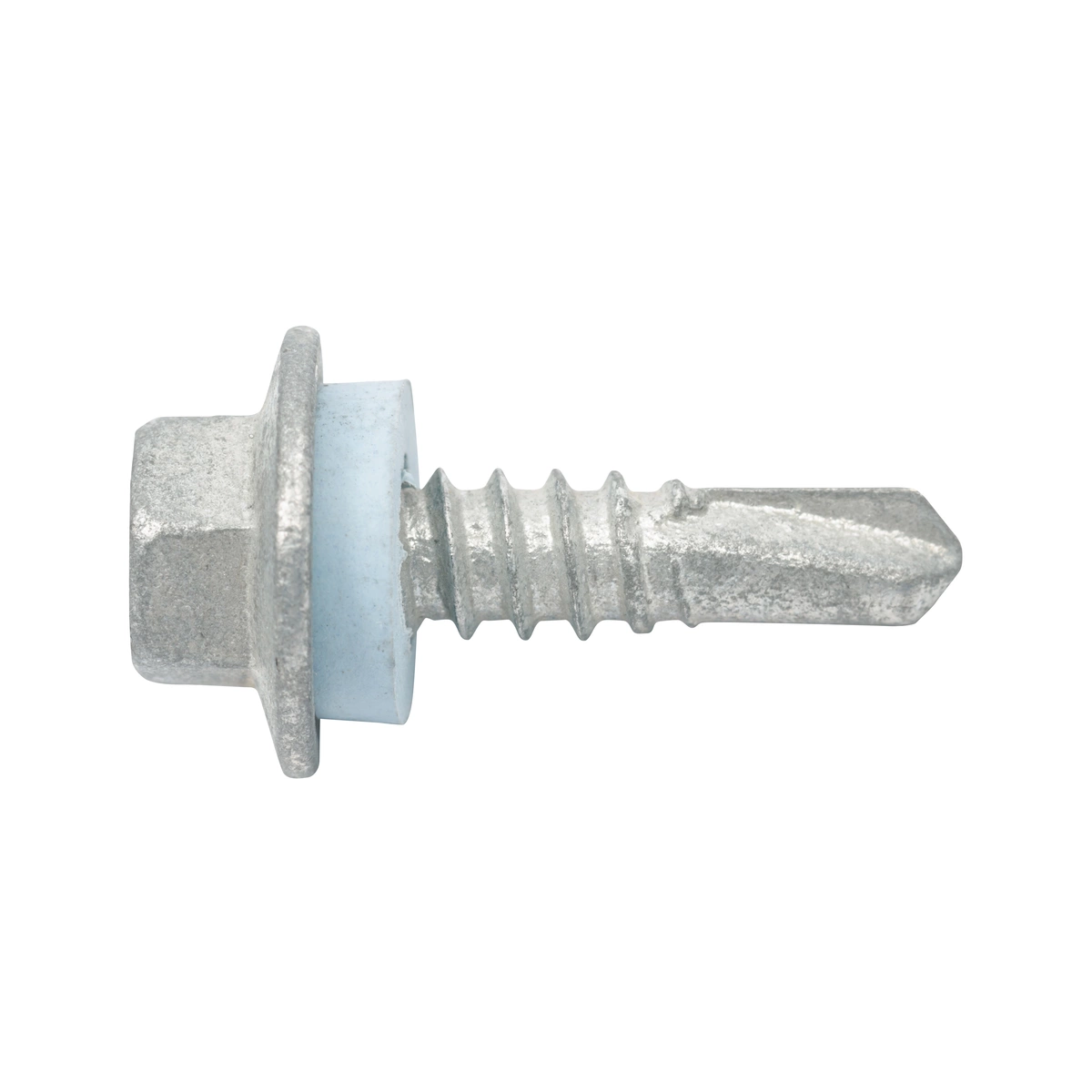 ZENITH® 12G x 20mm Class 3 Galvanised, Self Drilling, External Hex Drive, Cladding & Roofing Screws with Seal – External Use – 15 Pack