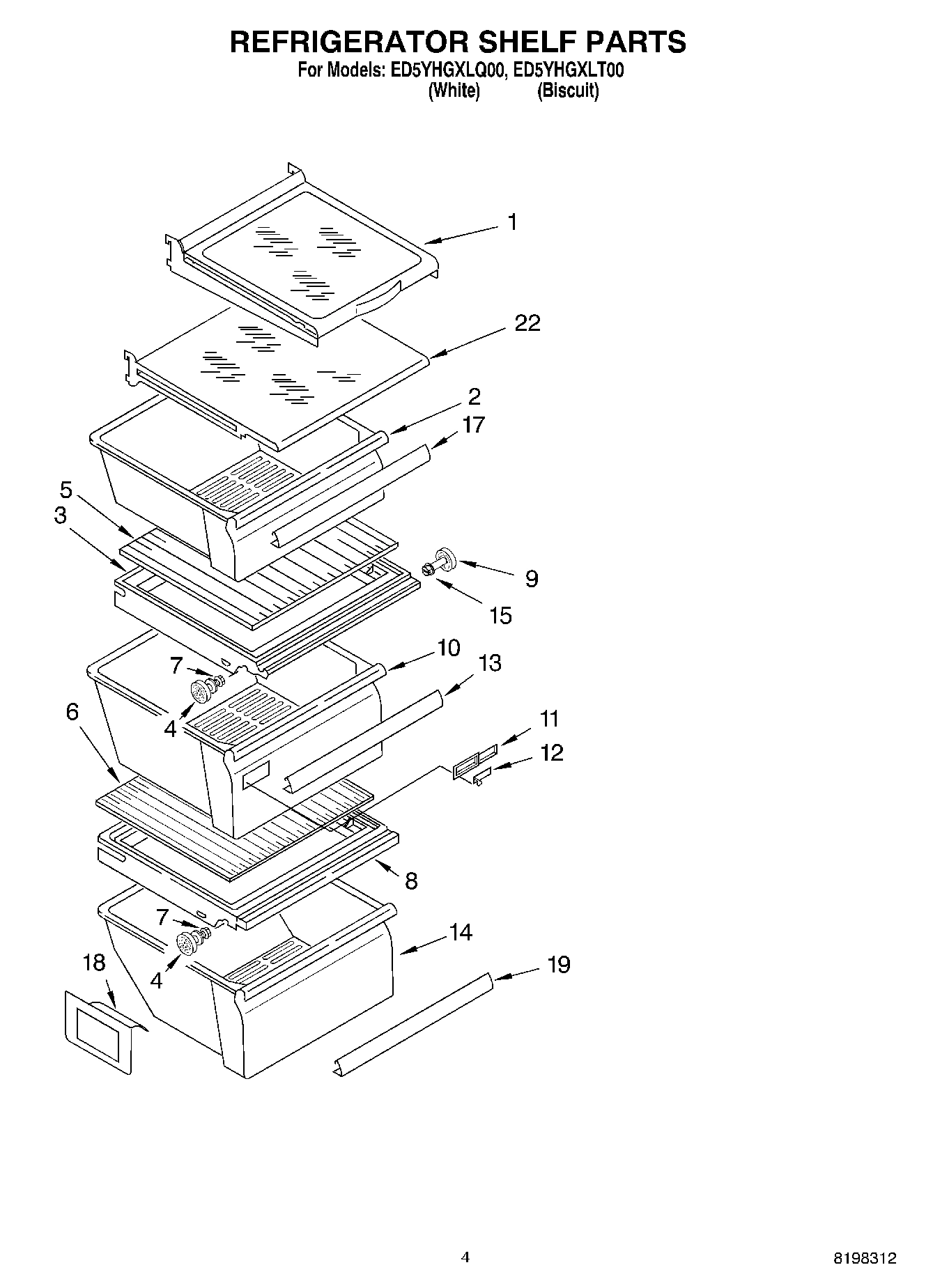 03 - REFRIGERATOR SHELF PARTS