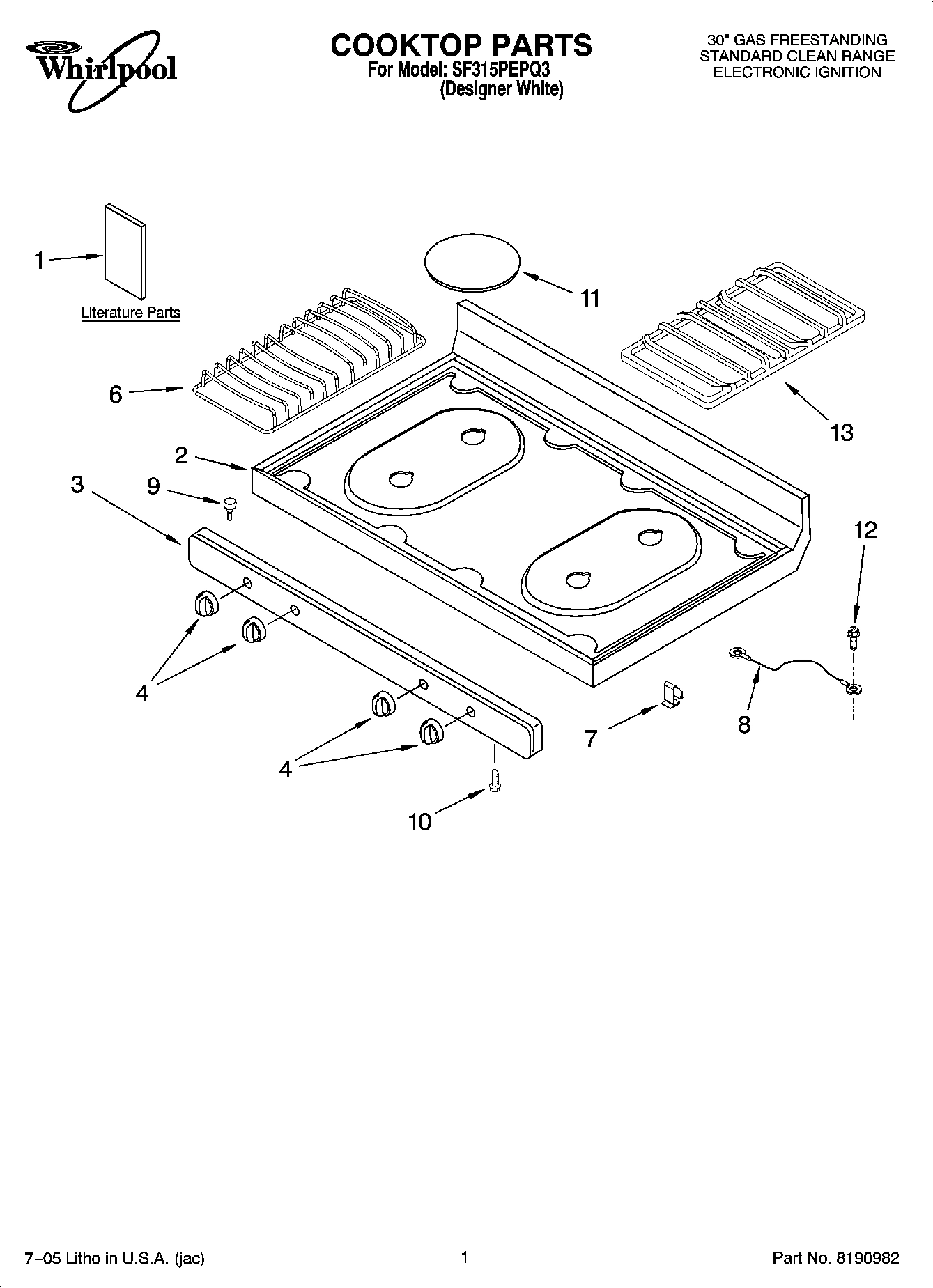01 - COOKTOP PARTS