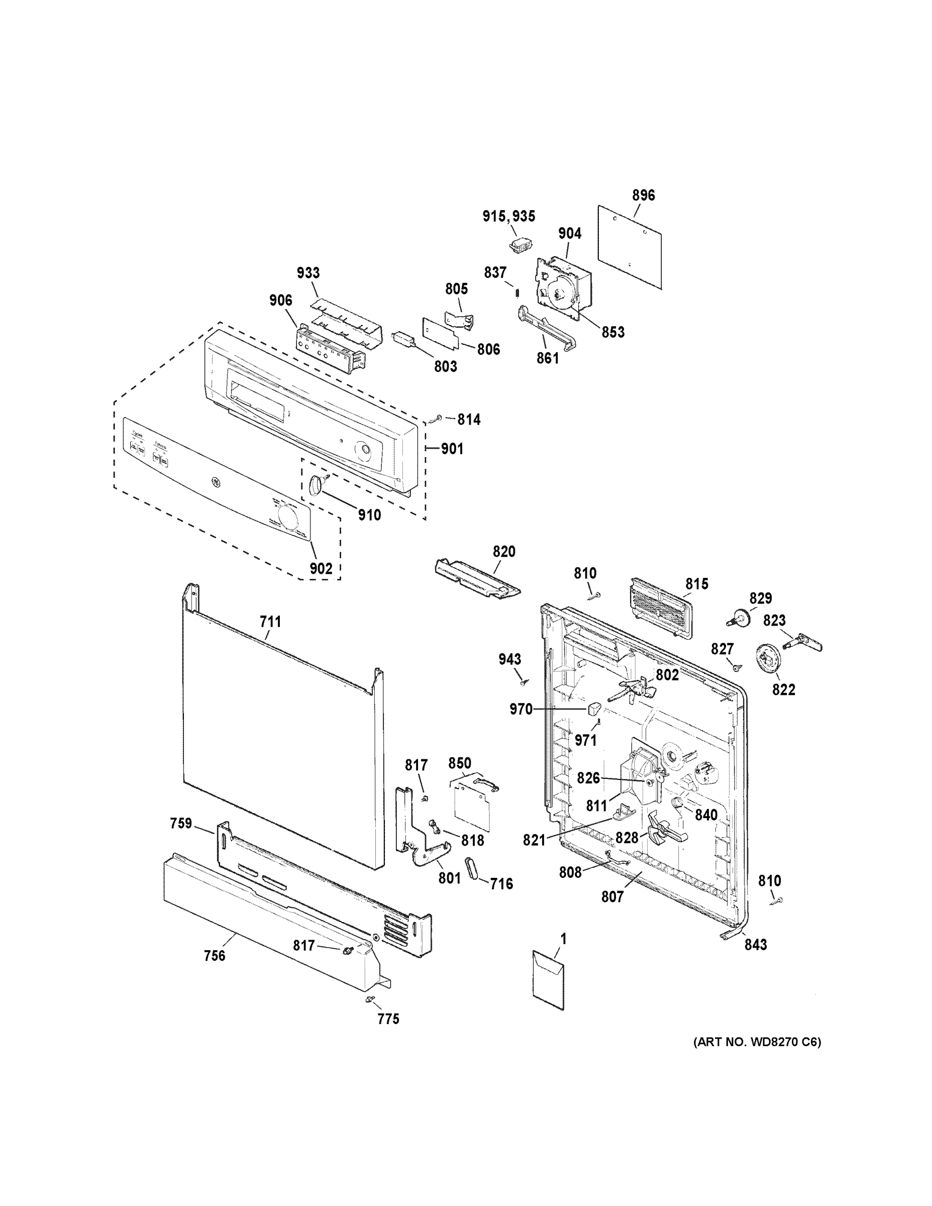 ESCUTCHEON & DOOR ASSEMBLY