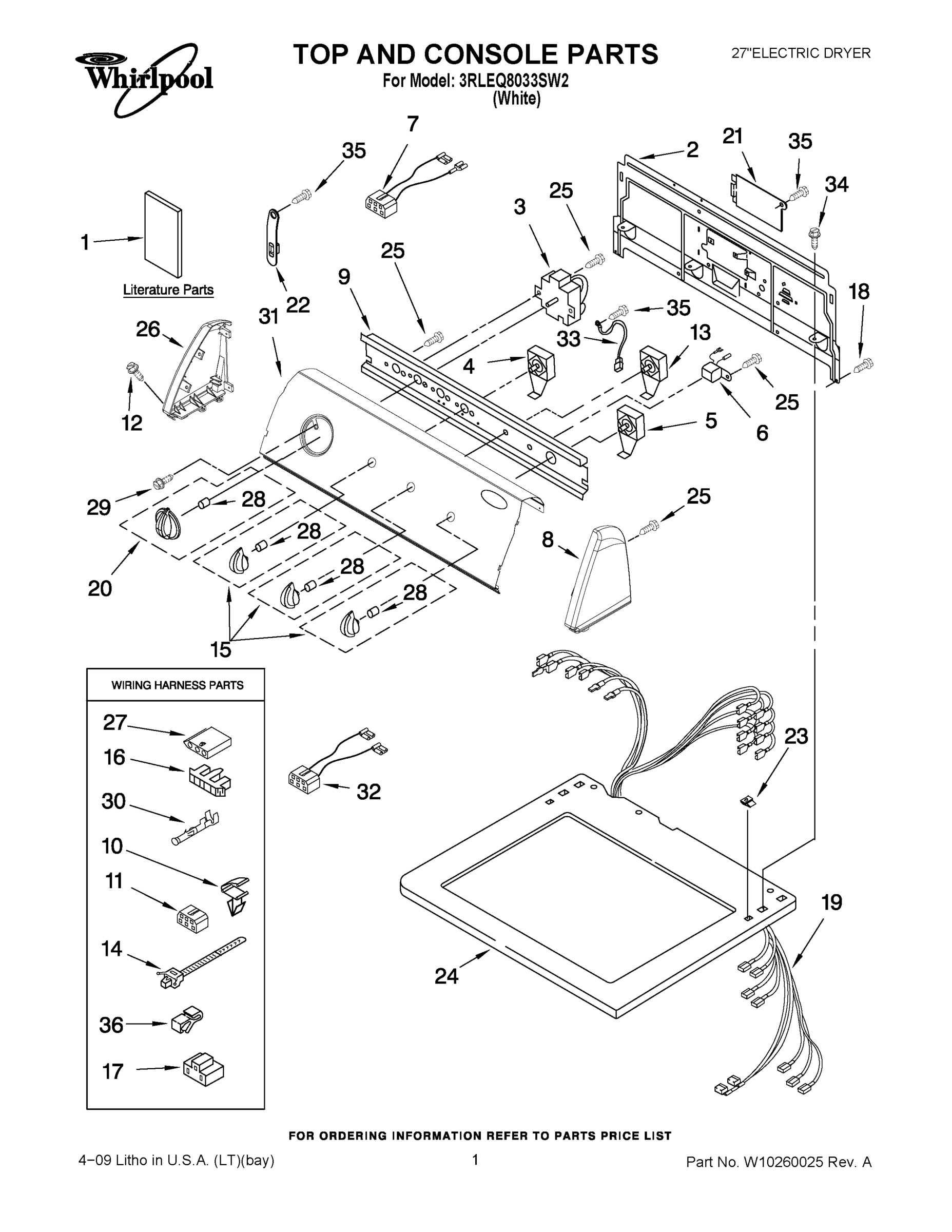 01 - TOP AND CONSOLE PARTS