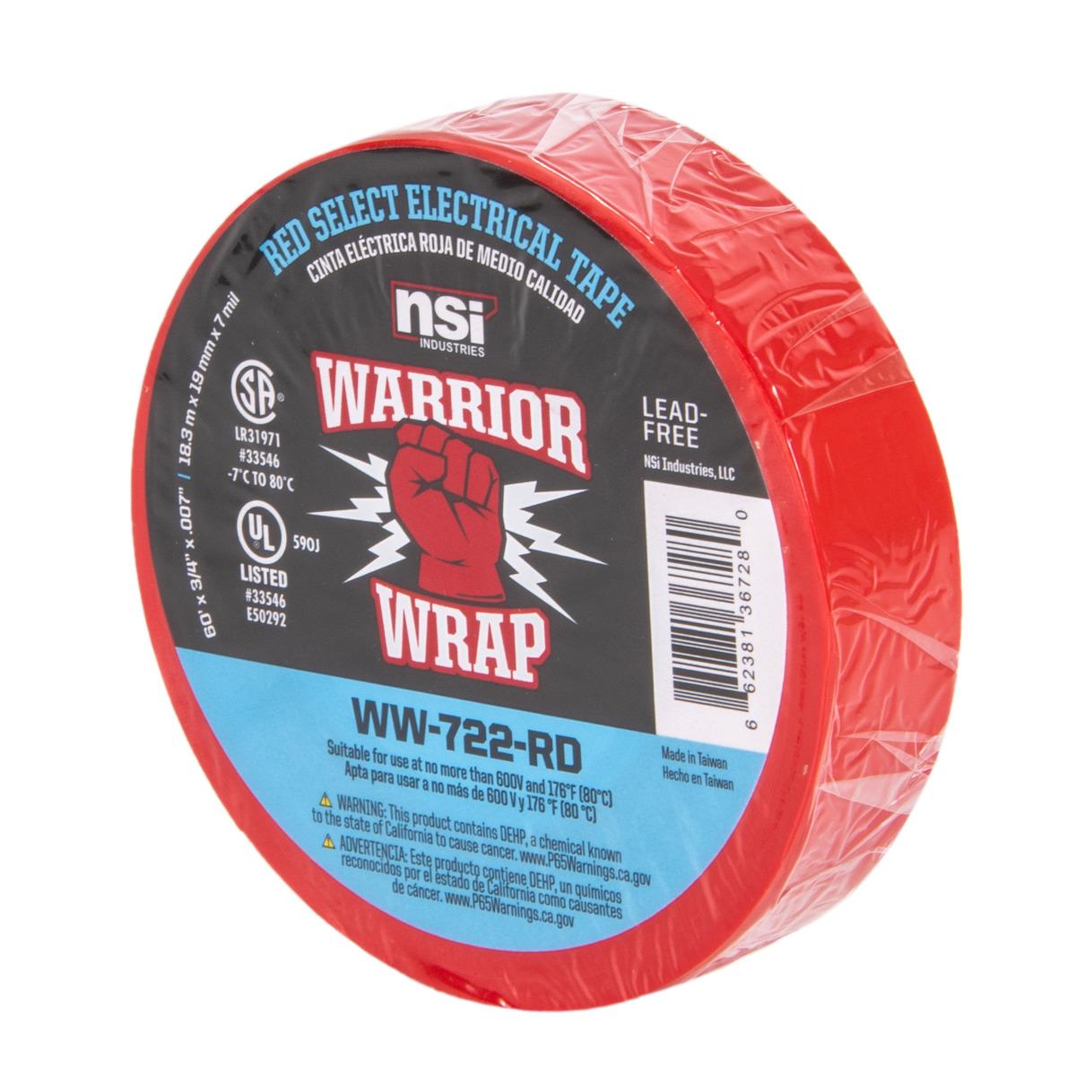 WW-722-WT 7mil Select Purpose Vinyl Electrical Tape White – Industry Tech  Sales