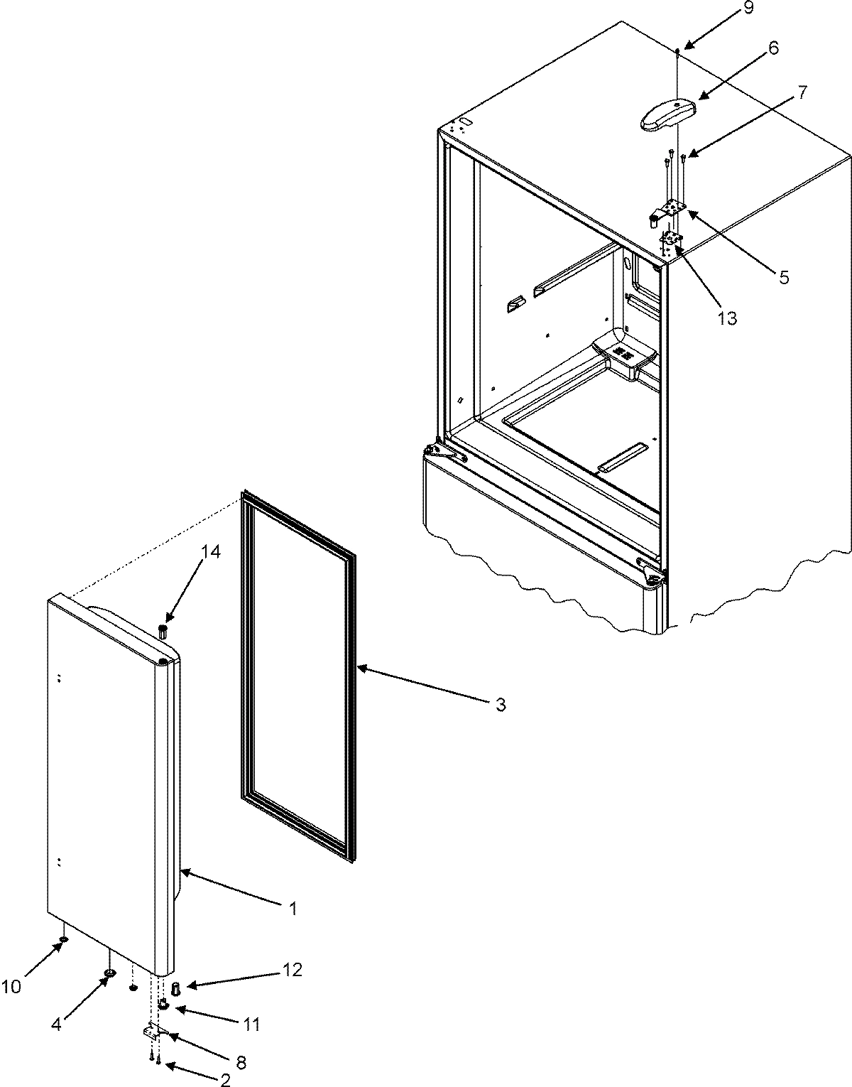 15 - RIGHT REFRIGERATOR DOOR