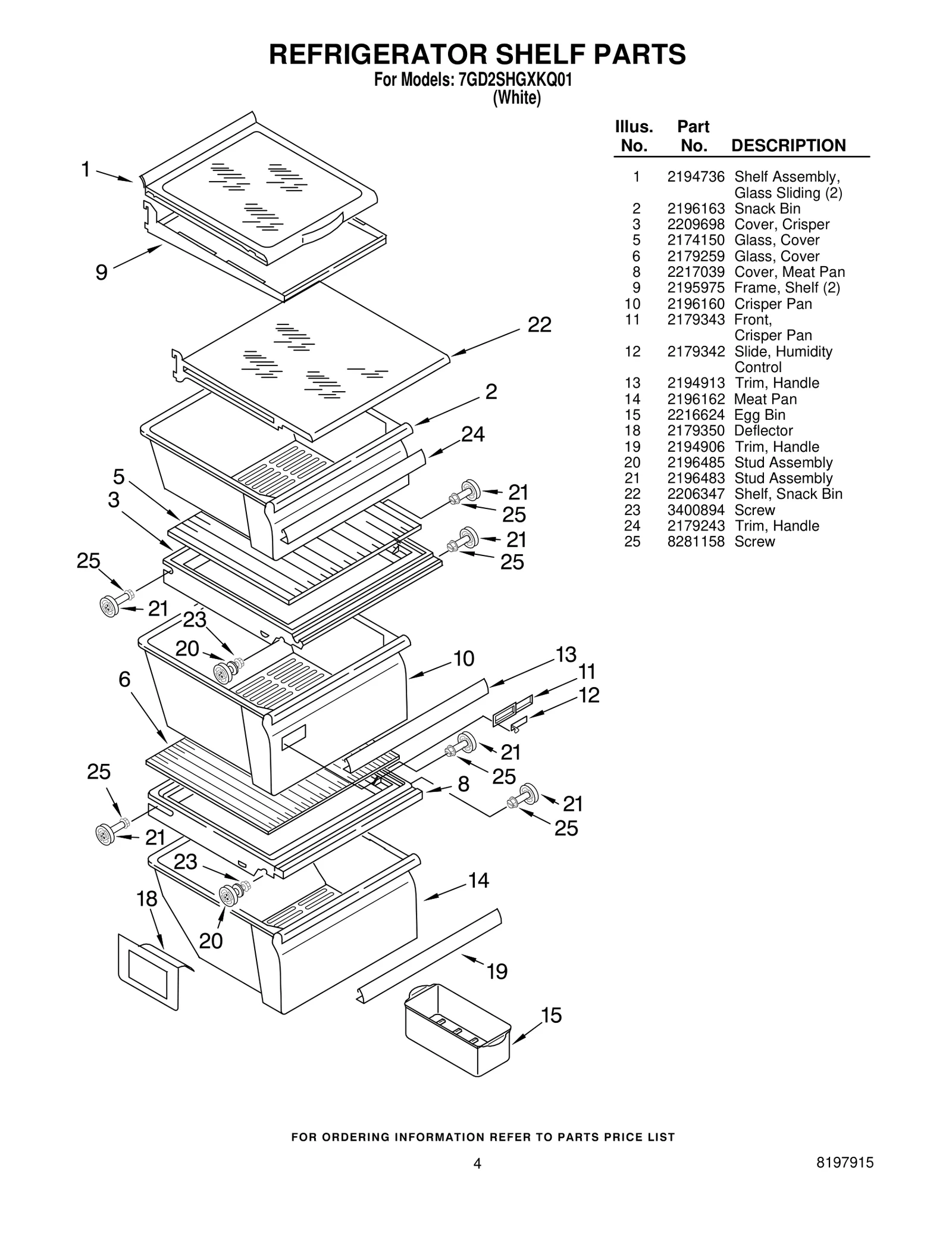 REFRIGERATOR SHELF PARTS