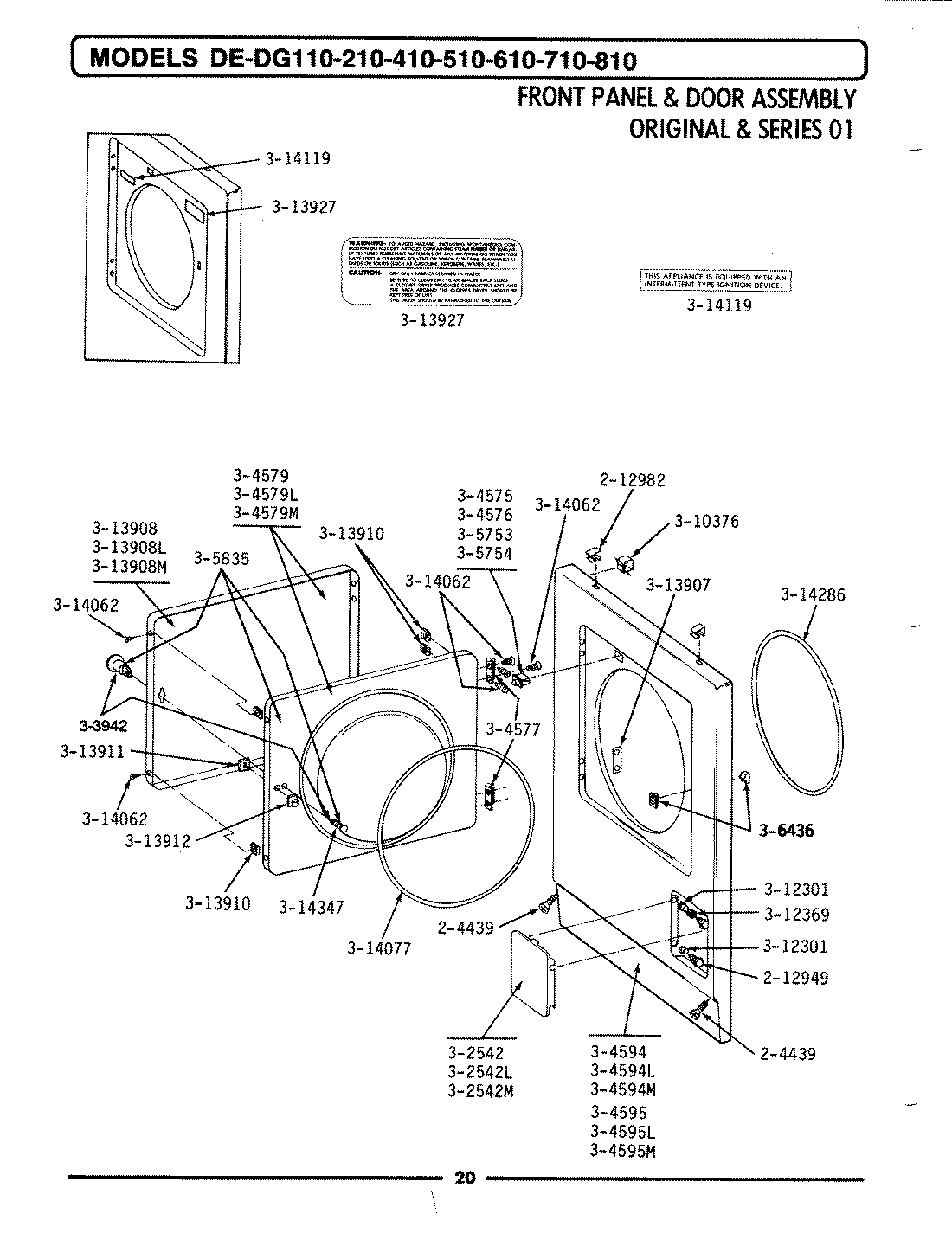 02 - FRONT PANEL & DOOR ASSEMBLY