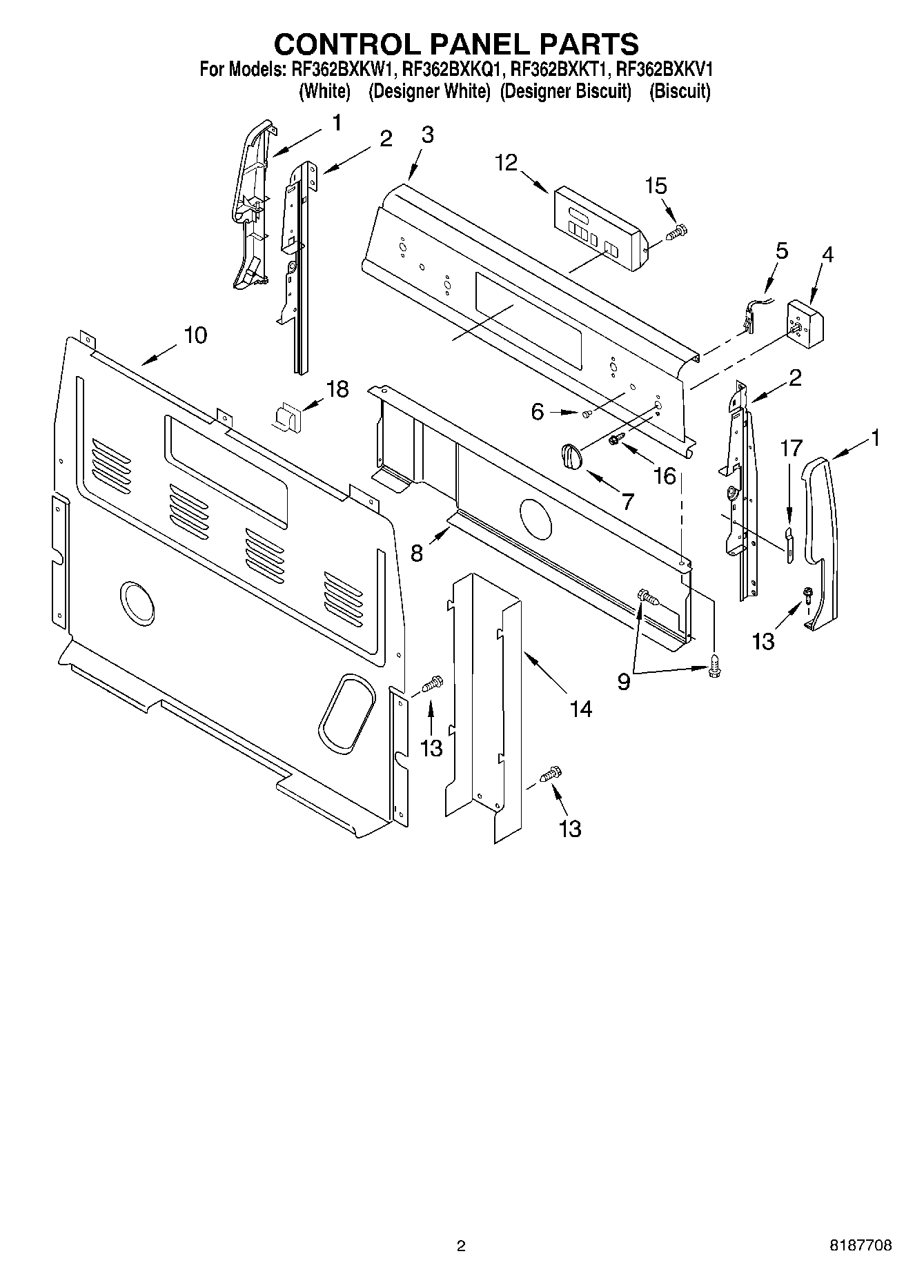 02 - CONTROL PANEL PARTS