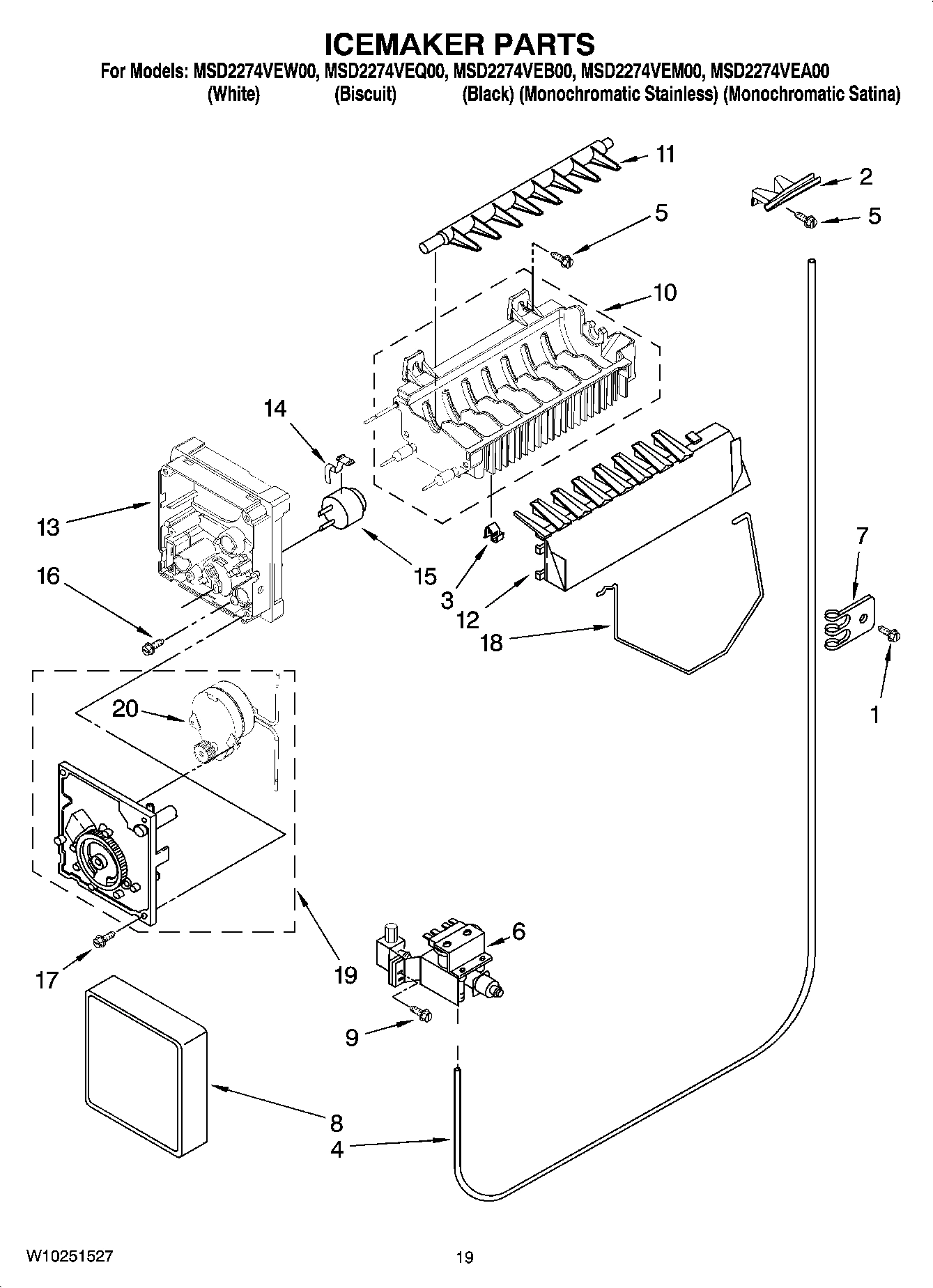 12 - ICEMAKER PARTS, OPTIONAL PARTS (NOT INCLUDED)