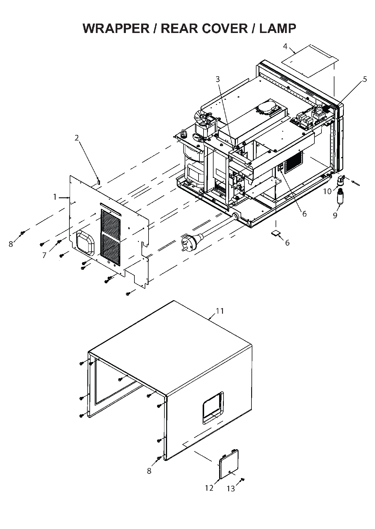 WRAPPER / REAR COVER / LAMP