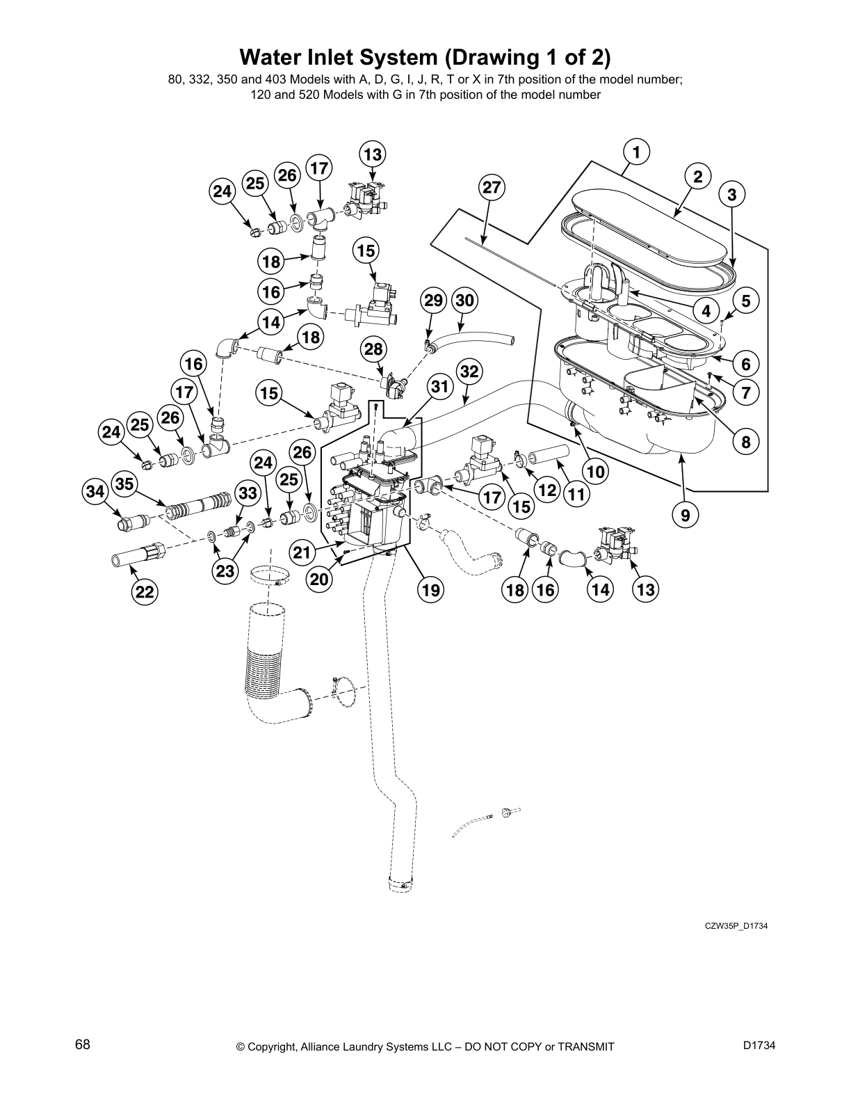 Water Inlet System (Drawing 1 of 2)