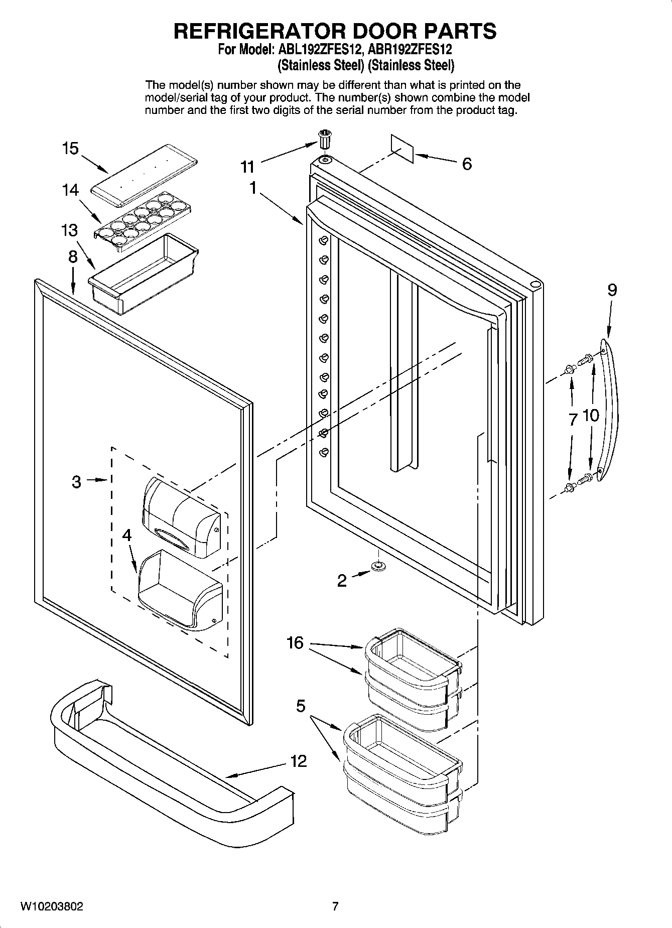 04 - REFRIGERATOR DOOR PARTS