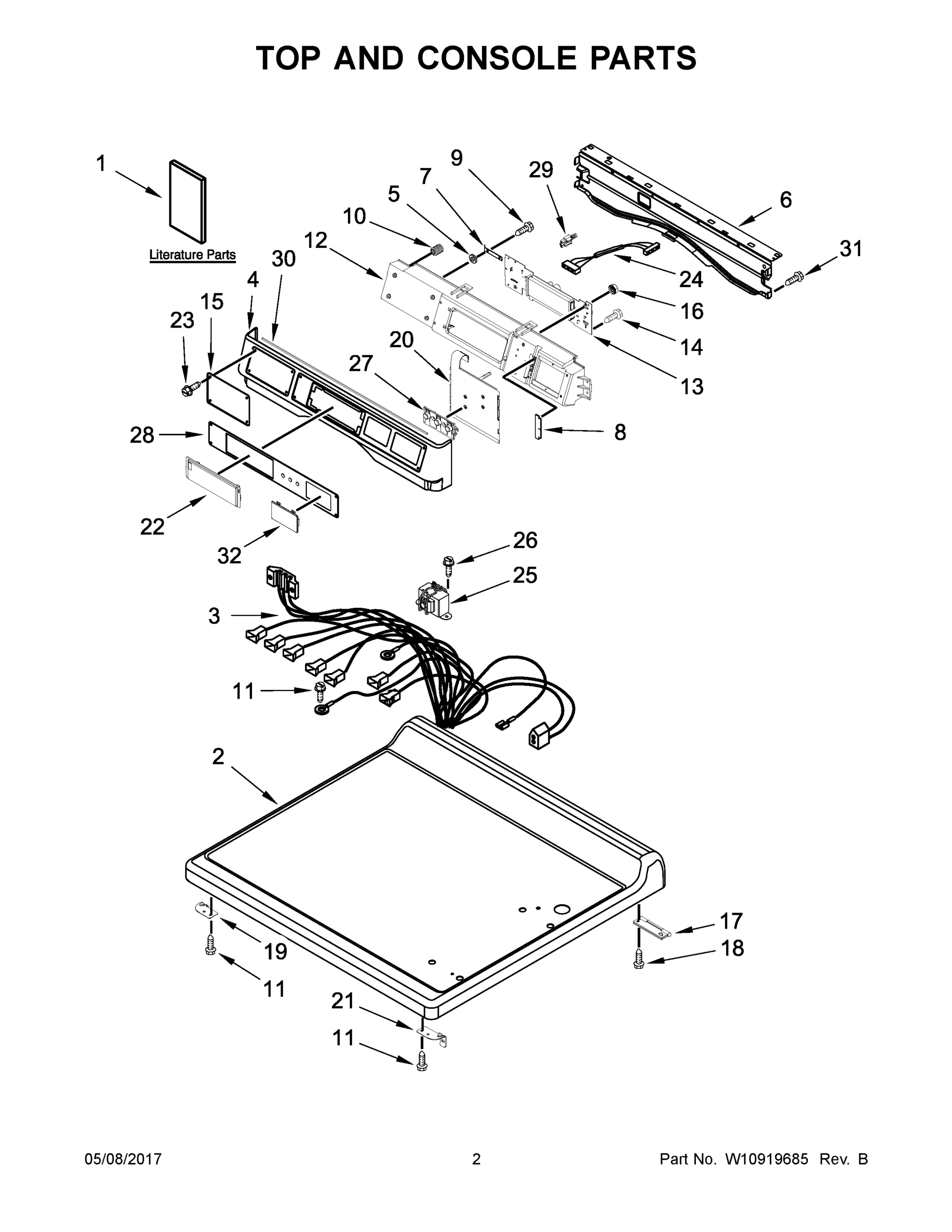 02 - TOP AND CONSOLE PARTS
