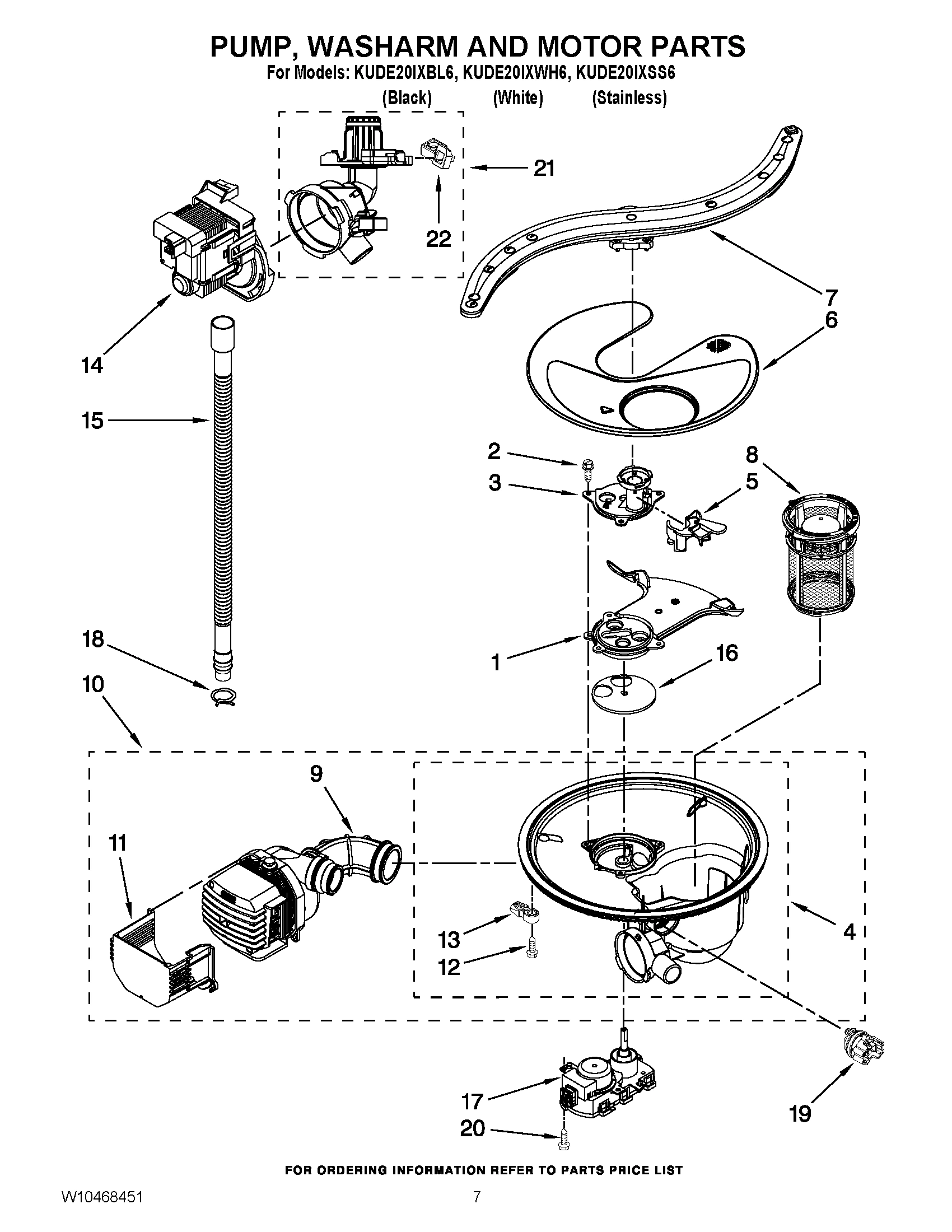 06 - PUMP, WASHARM AND MOTOR PARTS
