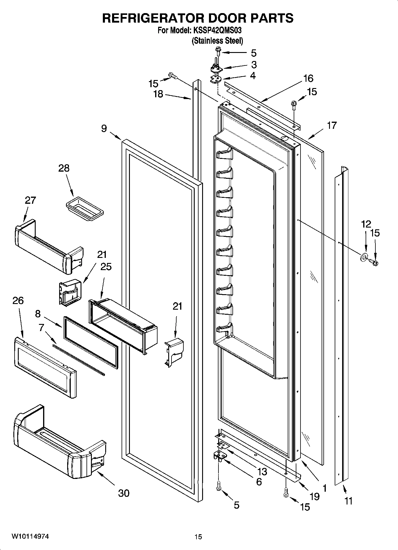 10 - REFRIGERATOR DOOR PARTS