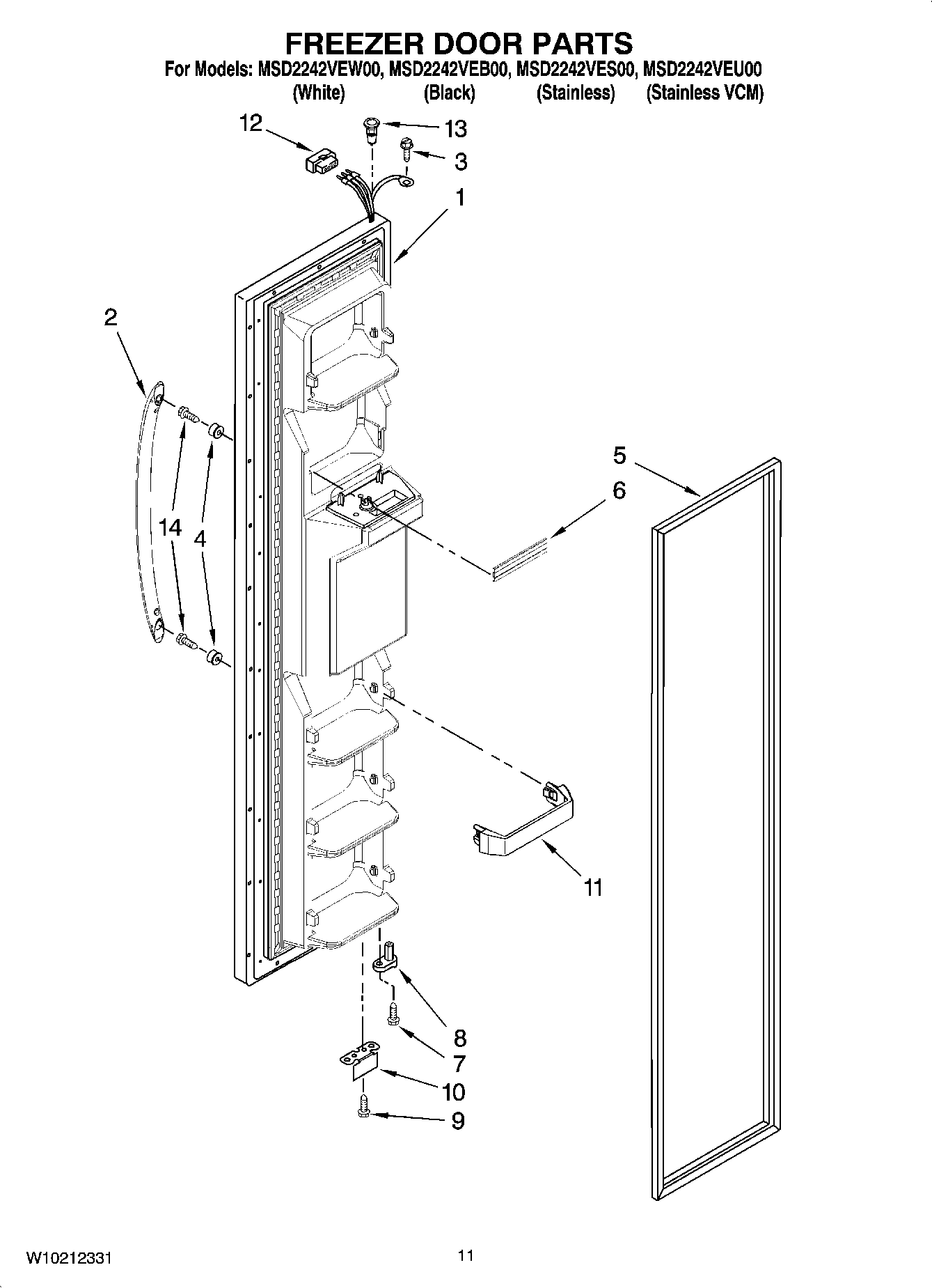07 - FREEZER DOOR PARTS
