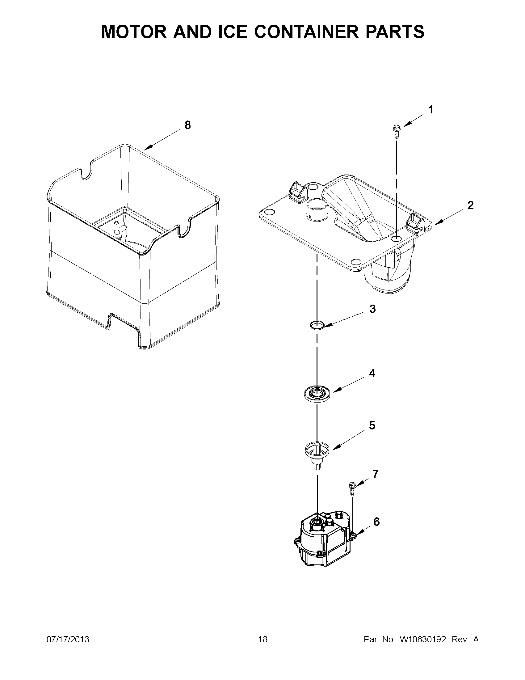 09 - MOTOR AND ICE CONTAINER PARTS