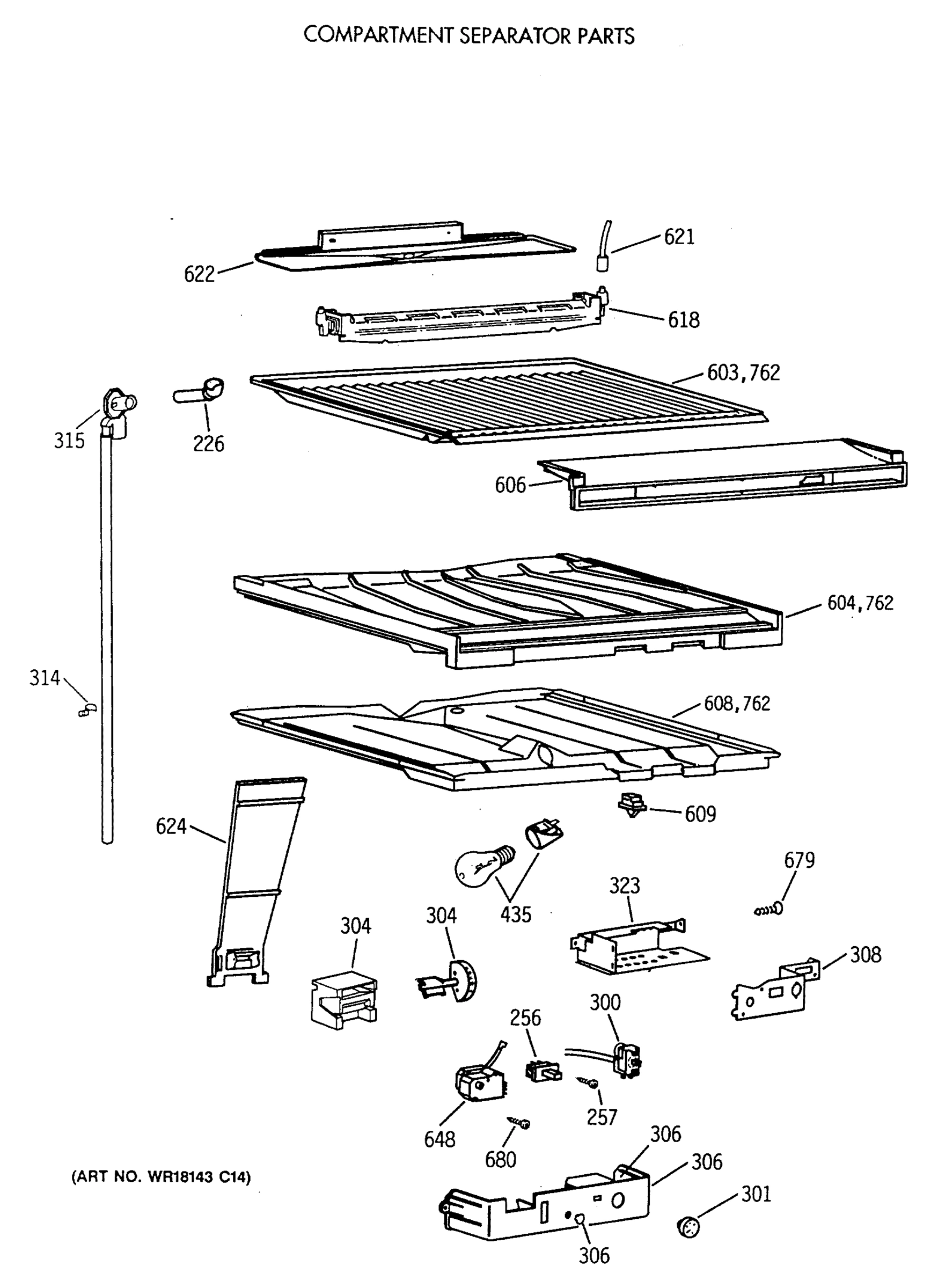 COMPARTMENT SEPARATOR PARTS