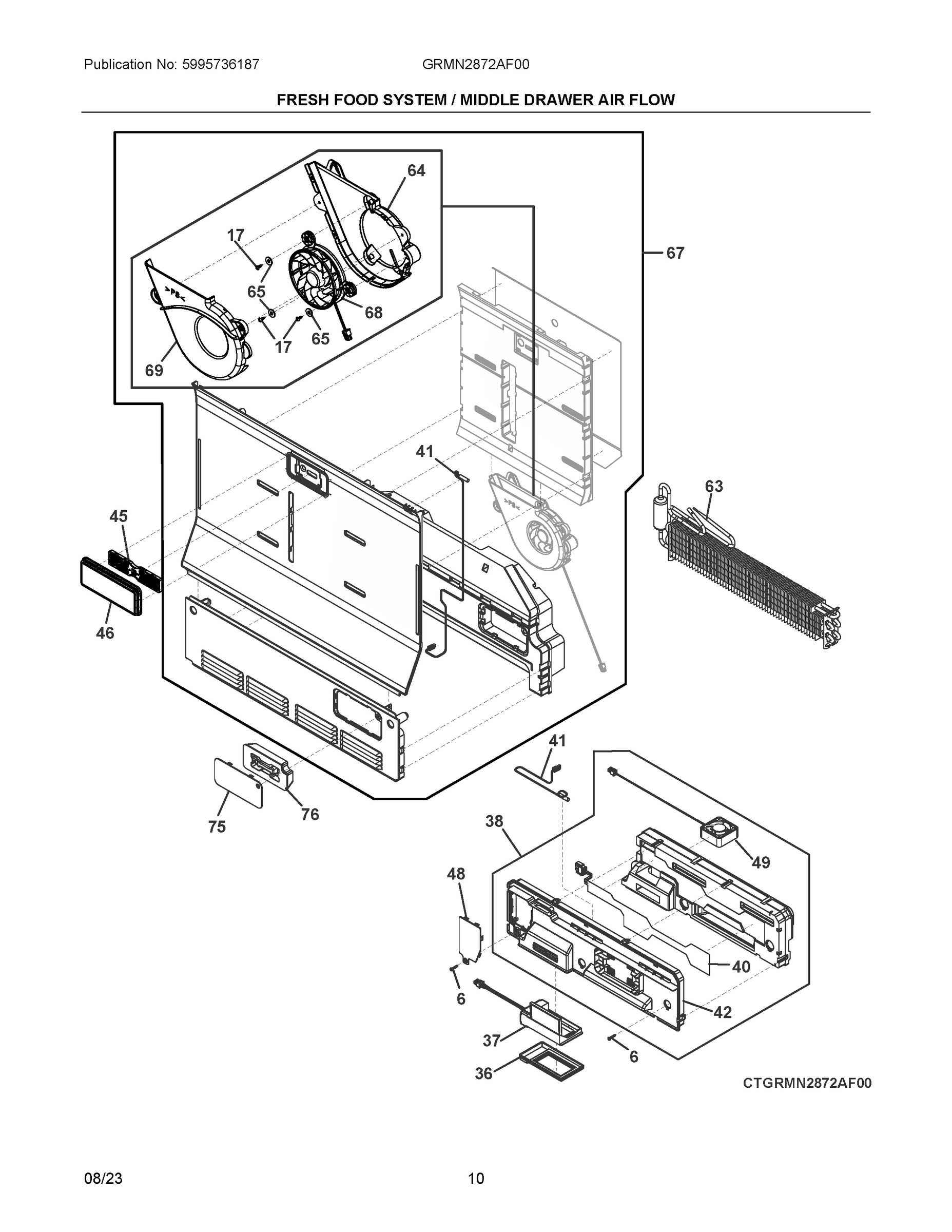 06 - FRESH FOOD SYSTEM / MIDDLE DRAWER AIR FLOW