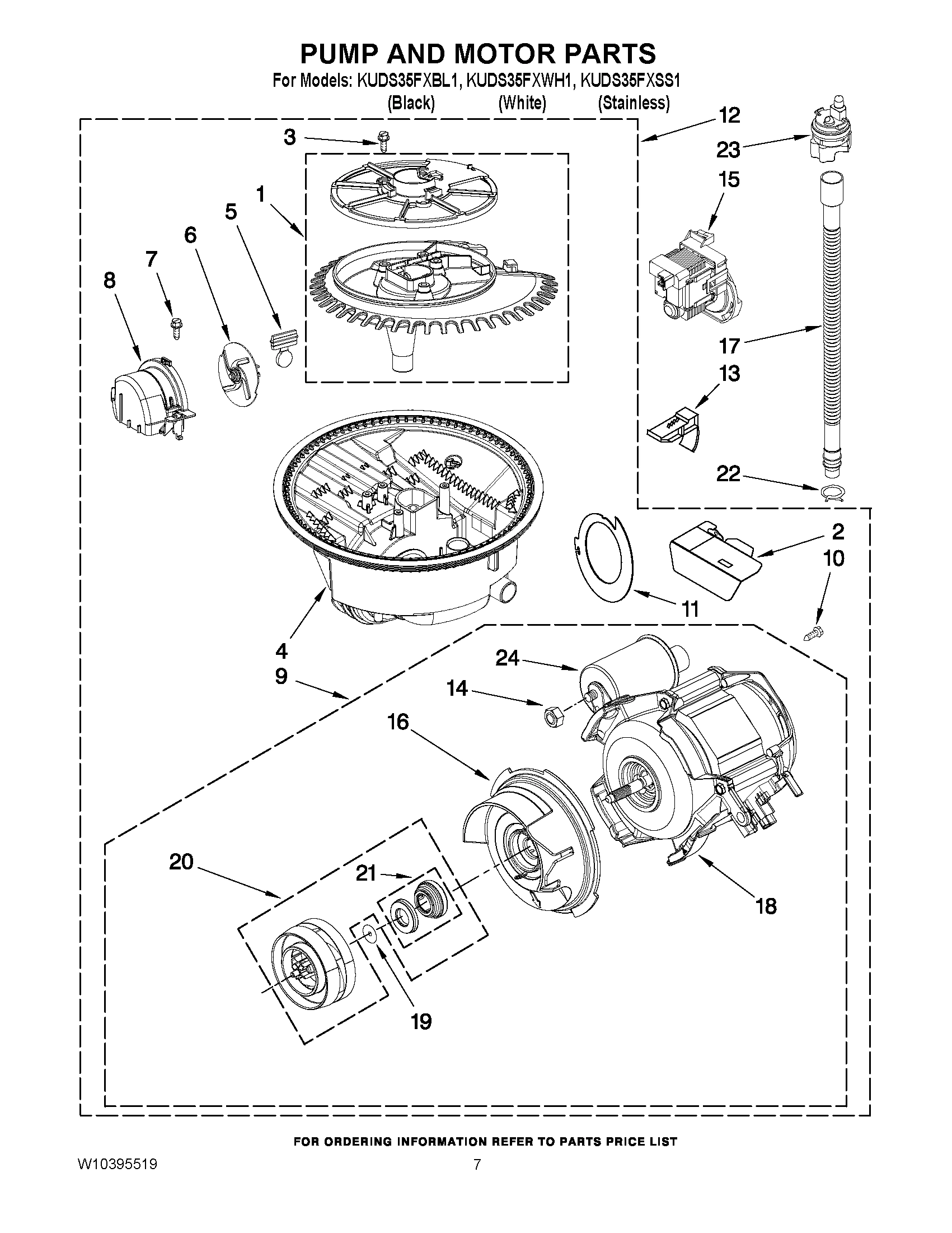 06 - PUMP, WASHARM AND MOTOR PARTS