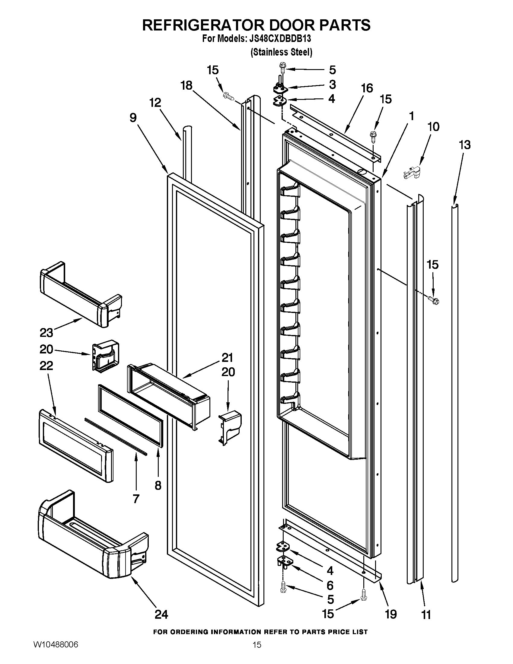 10 - REFRIGERATOR DOOR PARTS