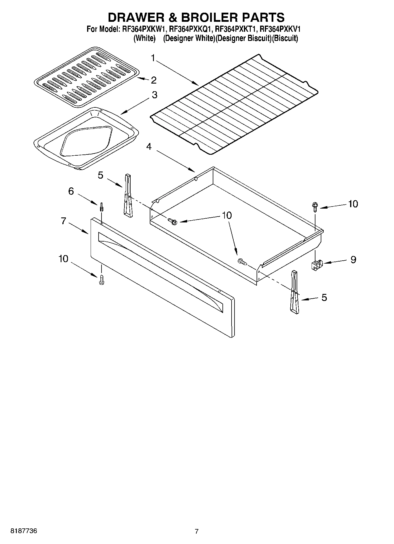 05 - DRAWER AND BROILER, OPTIONAL
