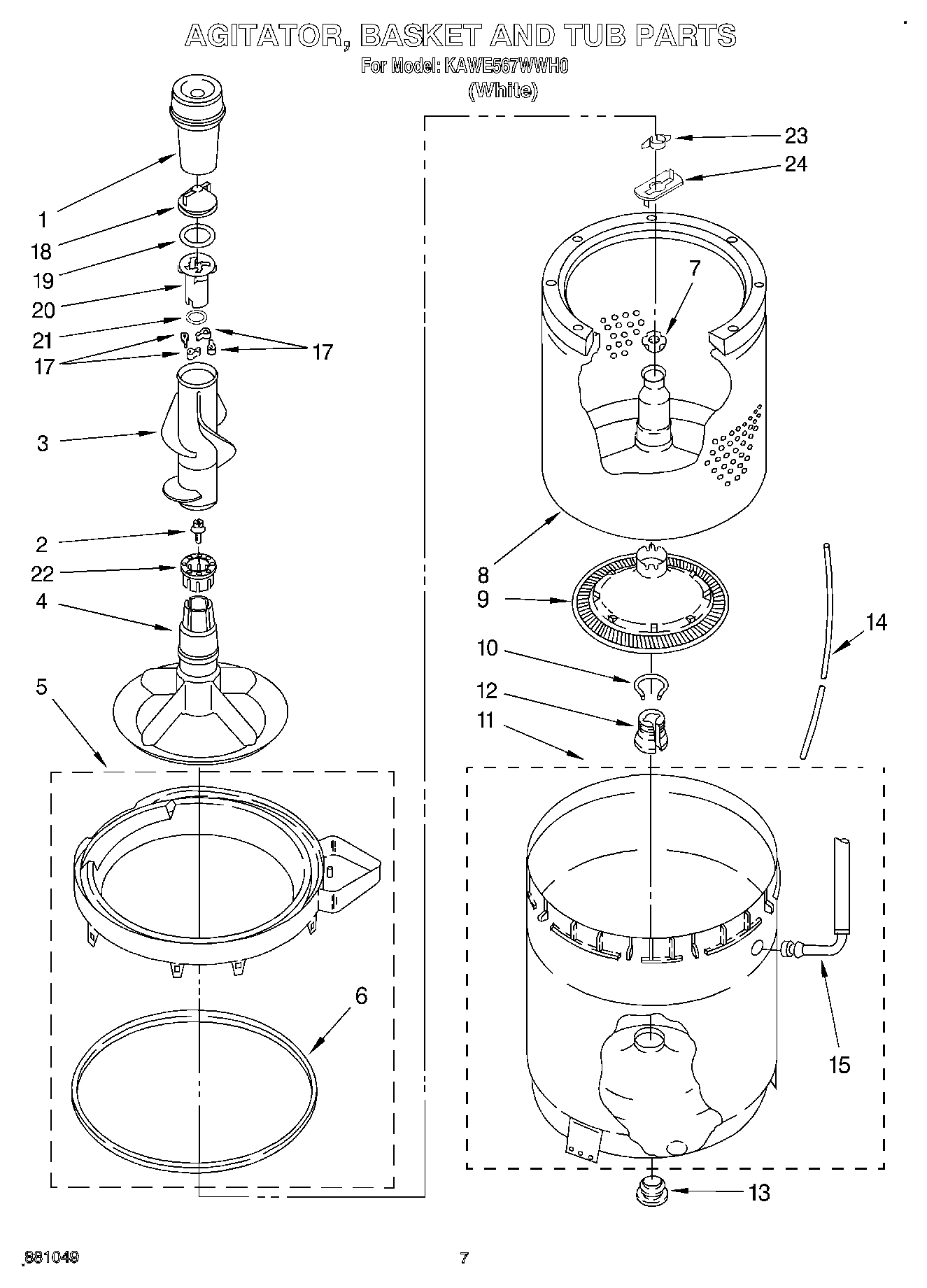 05 - AGITATOR, BASKET AND TUB