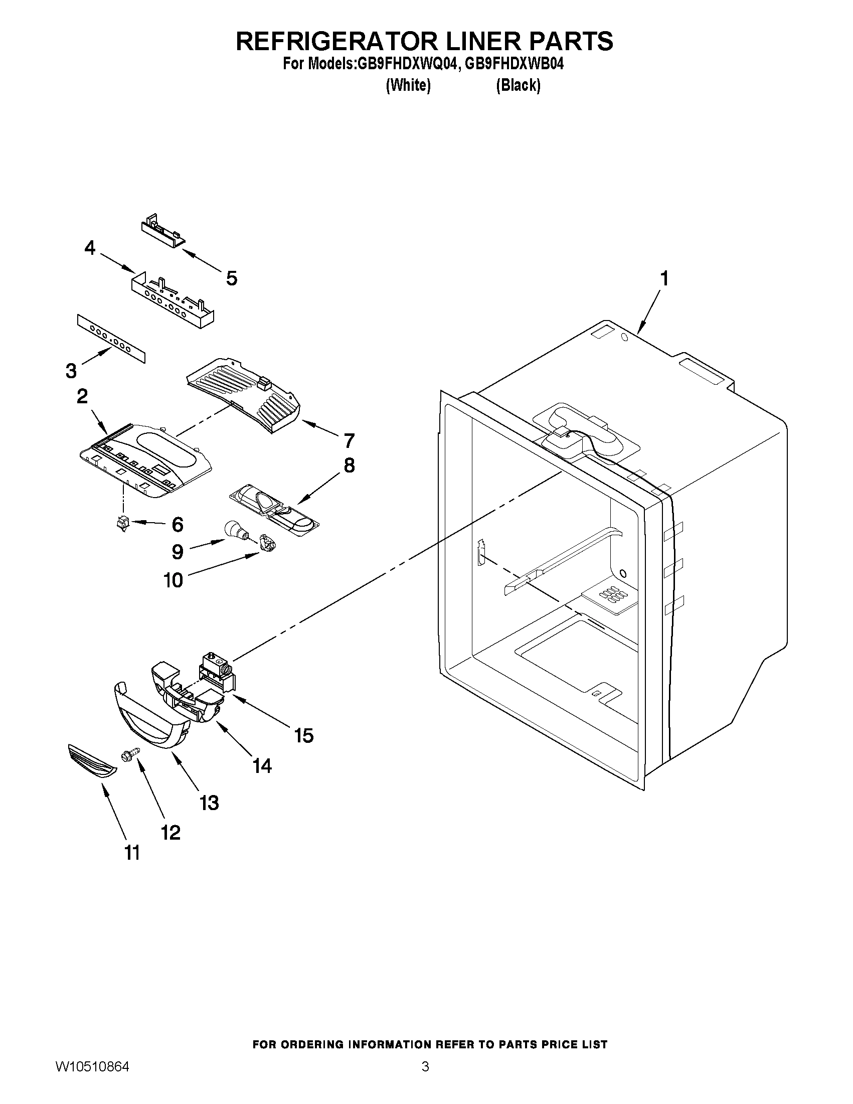 02 - REFRIGERATOR LINER PARTS