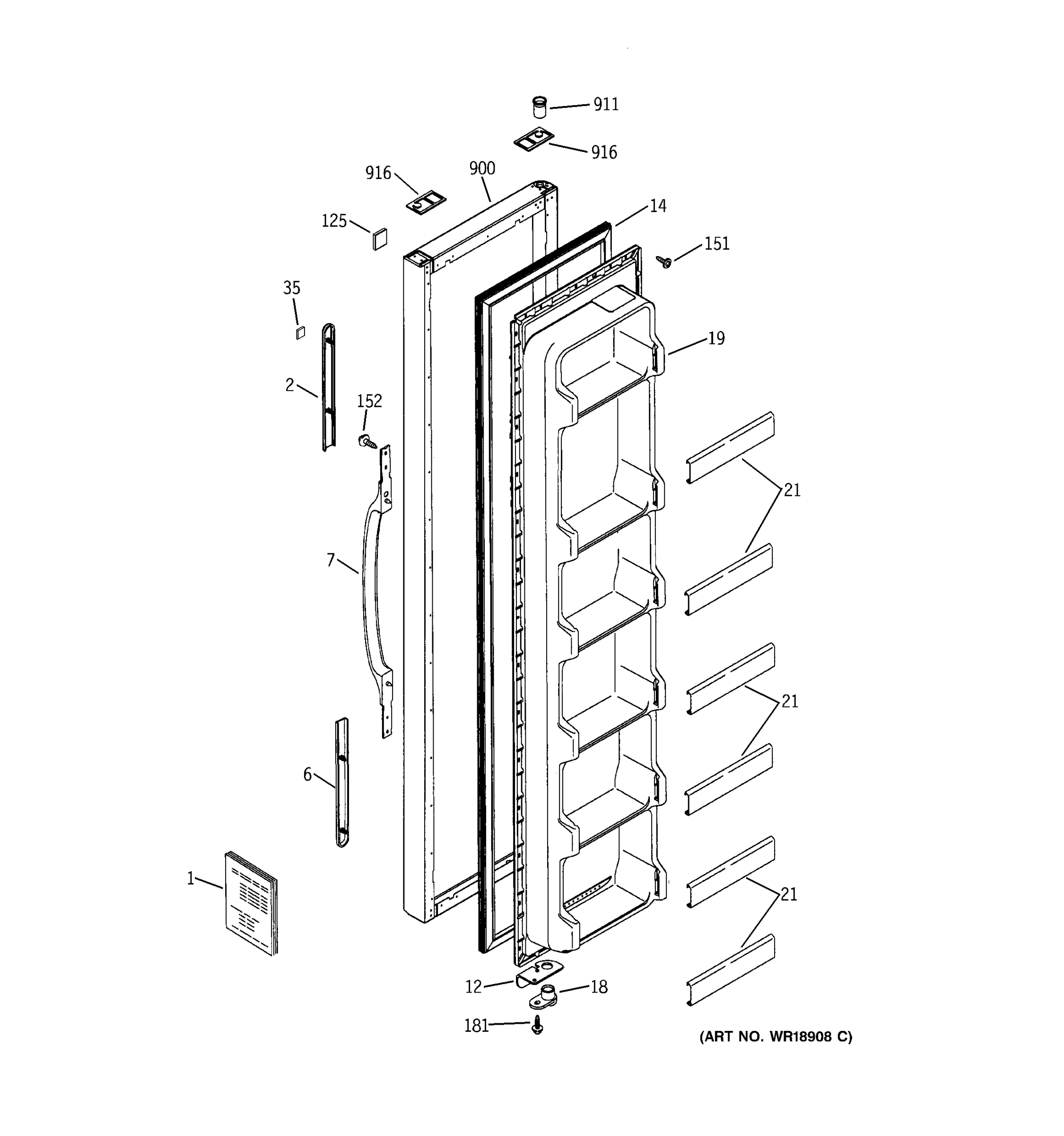 FREEZER DOOR