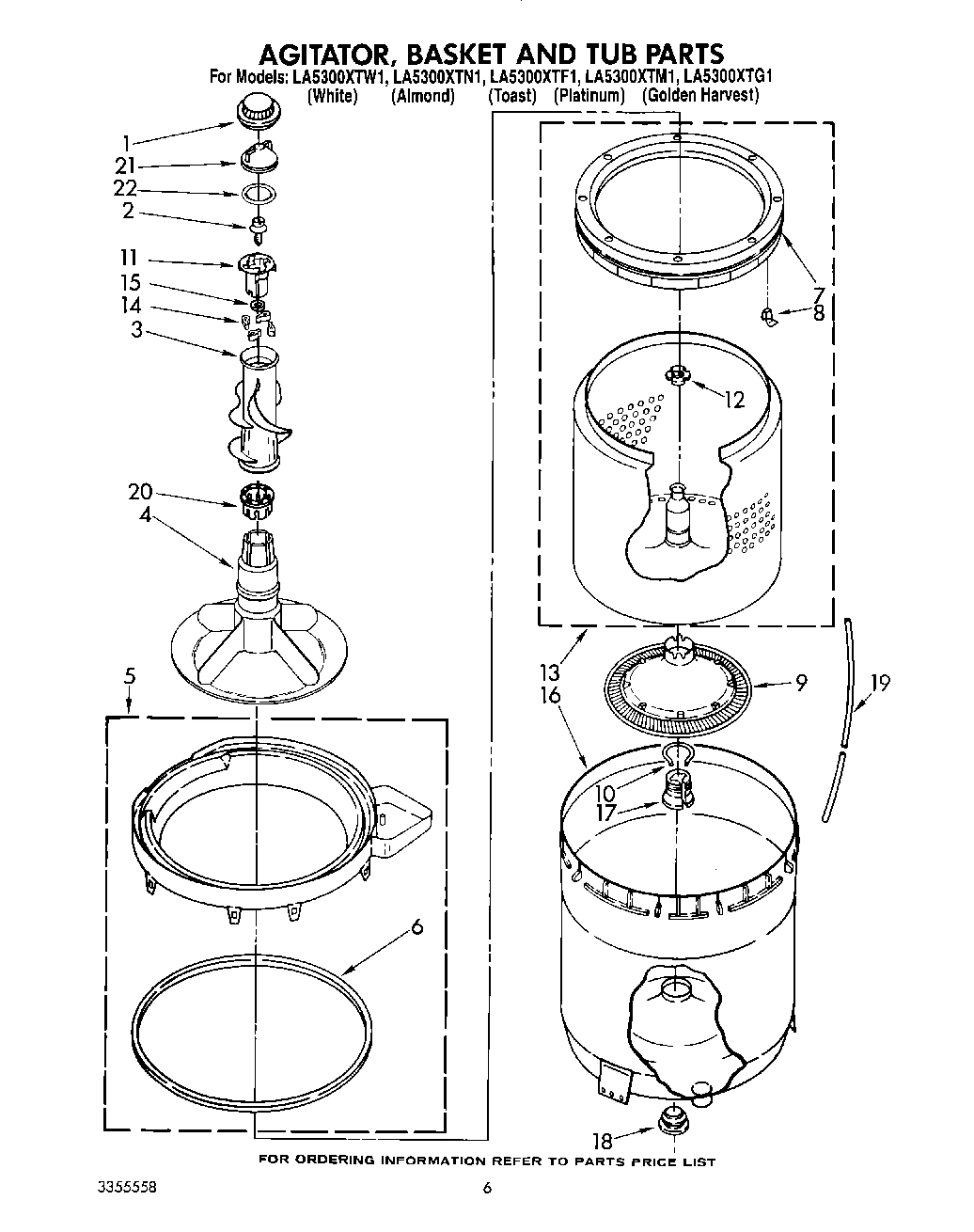 05 - AGITATOR, BASKET AND TUB