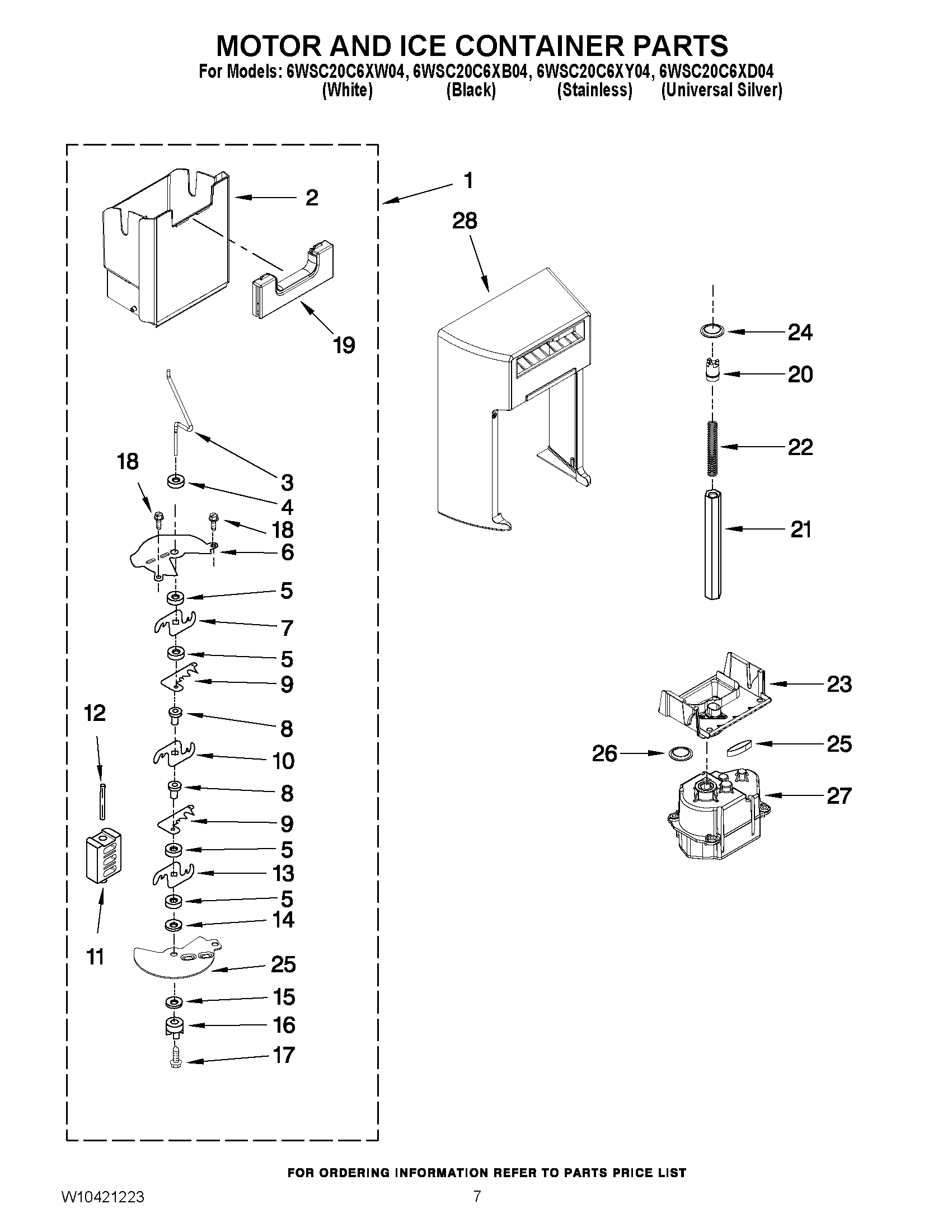 05 - MOTOR AND ICE CONTAINER PARTS