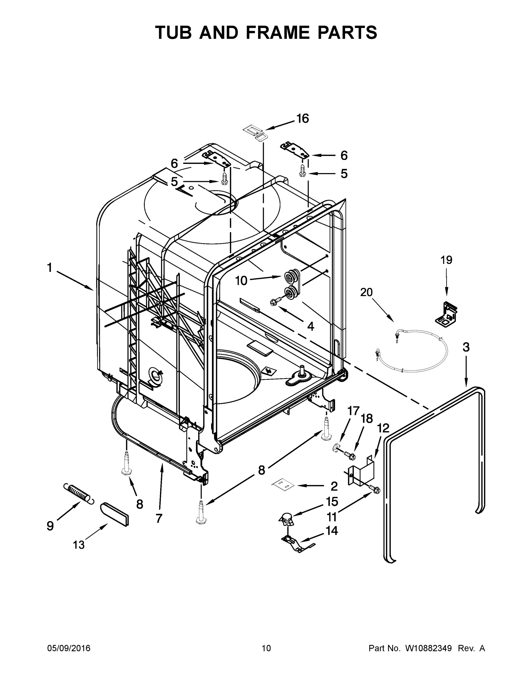 06 - TUB AND FRAME PARTS