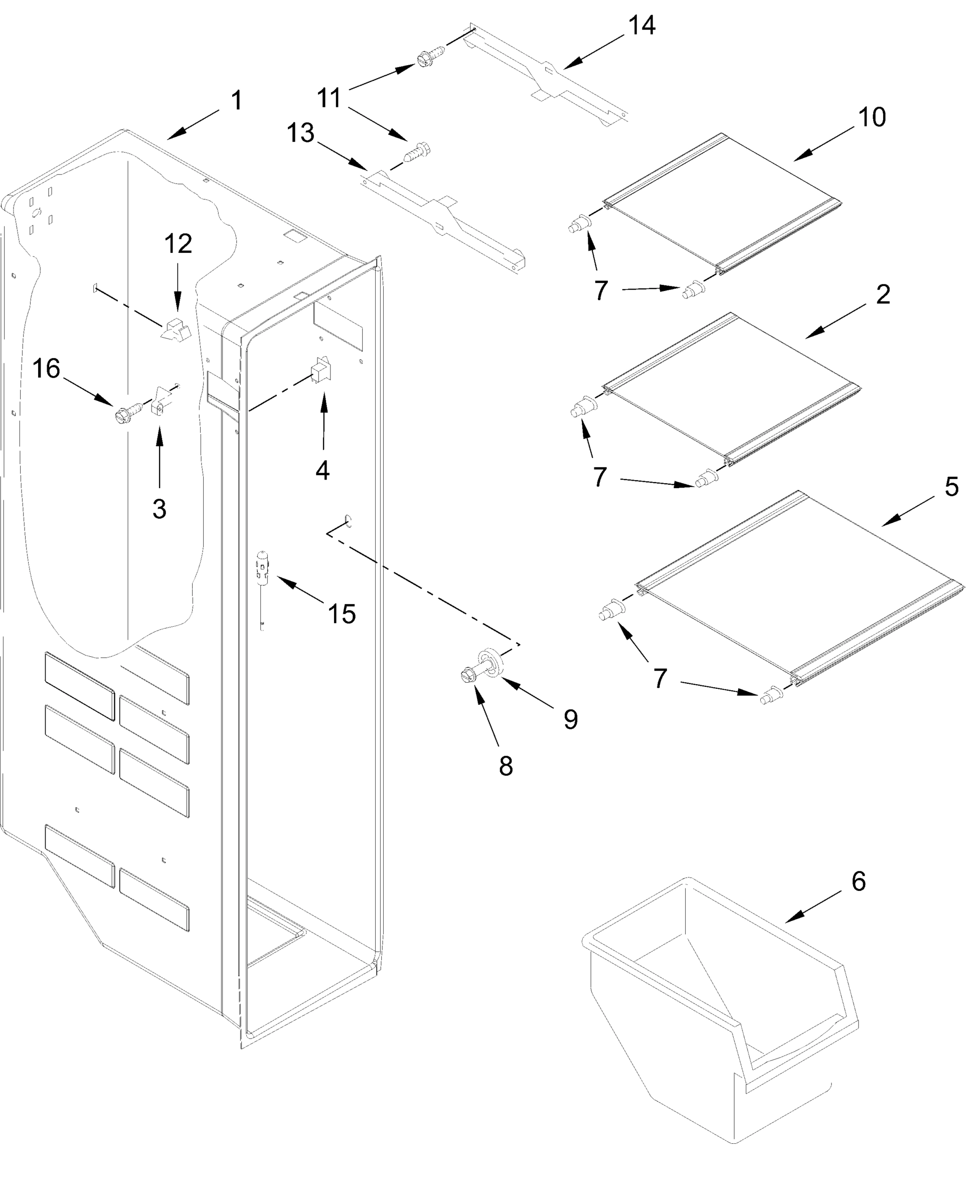 FREEZER LINER PARTS