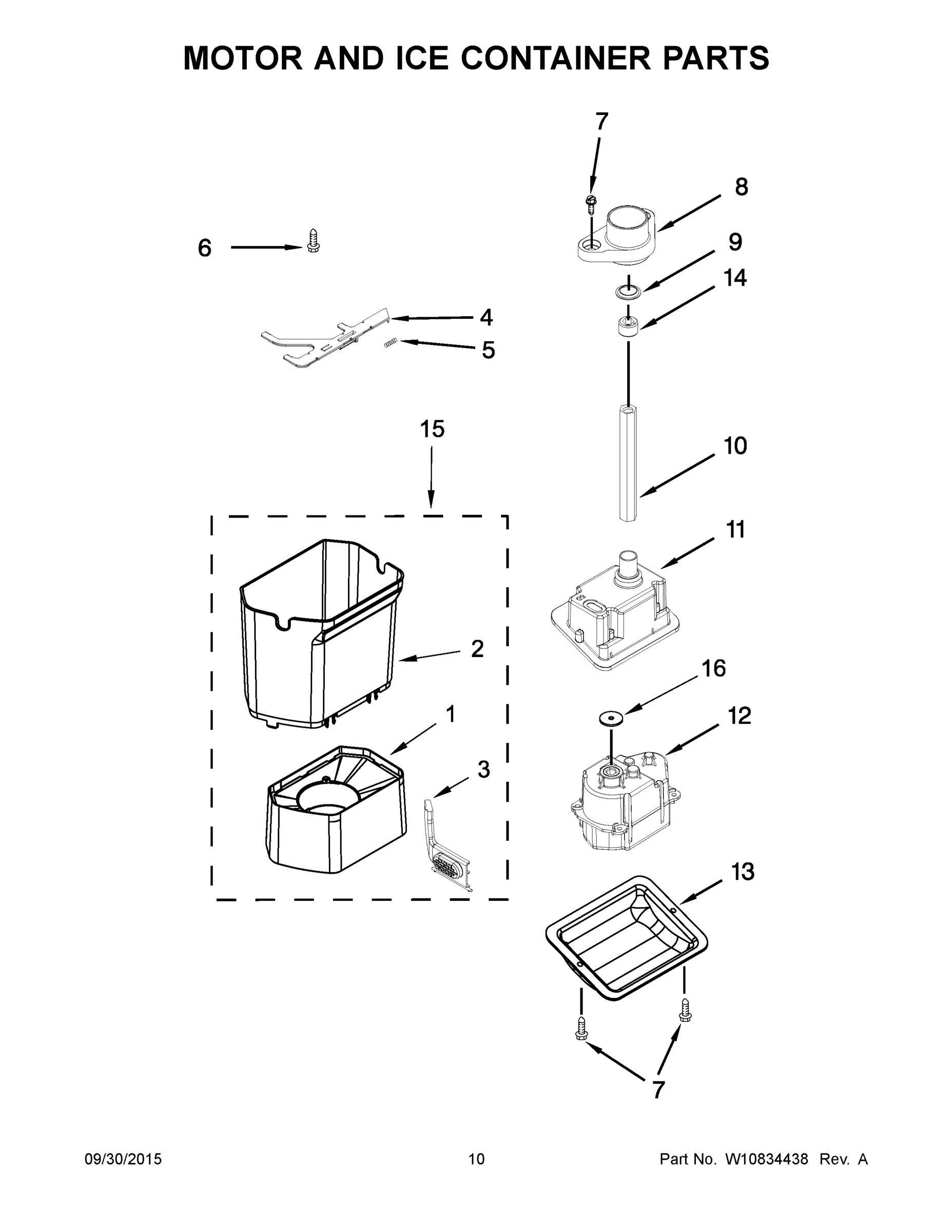 06 - MOTOR AND ICE CONTAINER PARTS