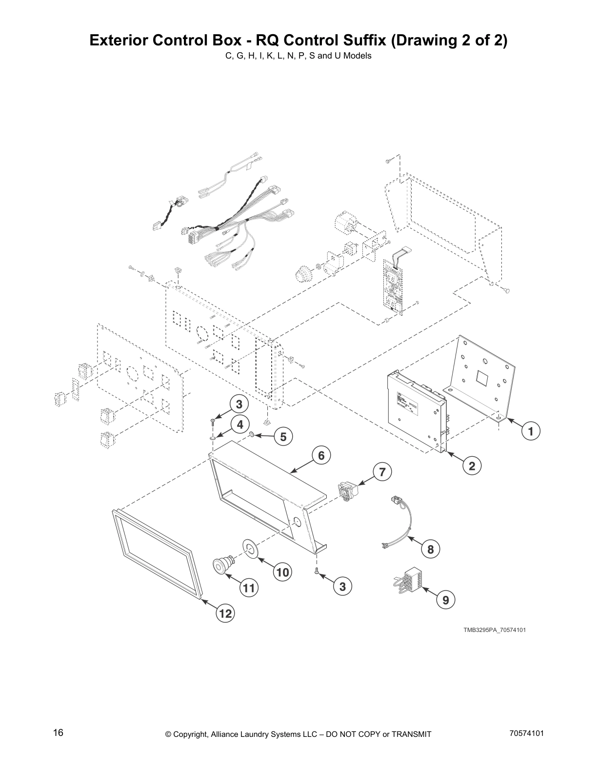 Exterior Control Box - RQ Control Suffix (Drawing 2 of 2)