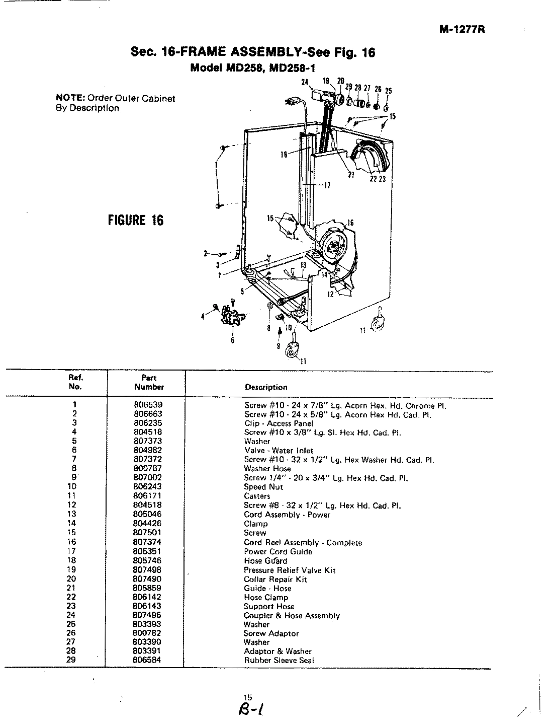 04 - FRAME ASSEMBLY (MD258, MD258-1)