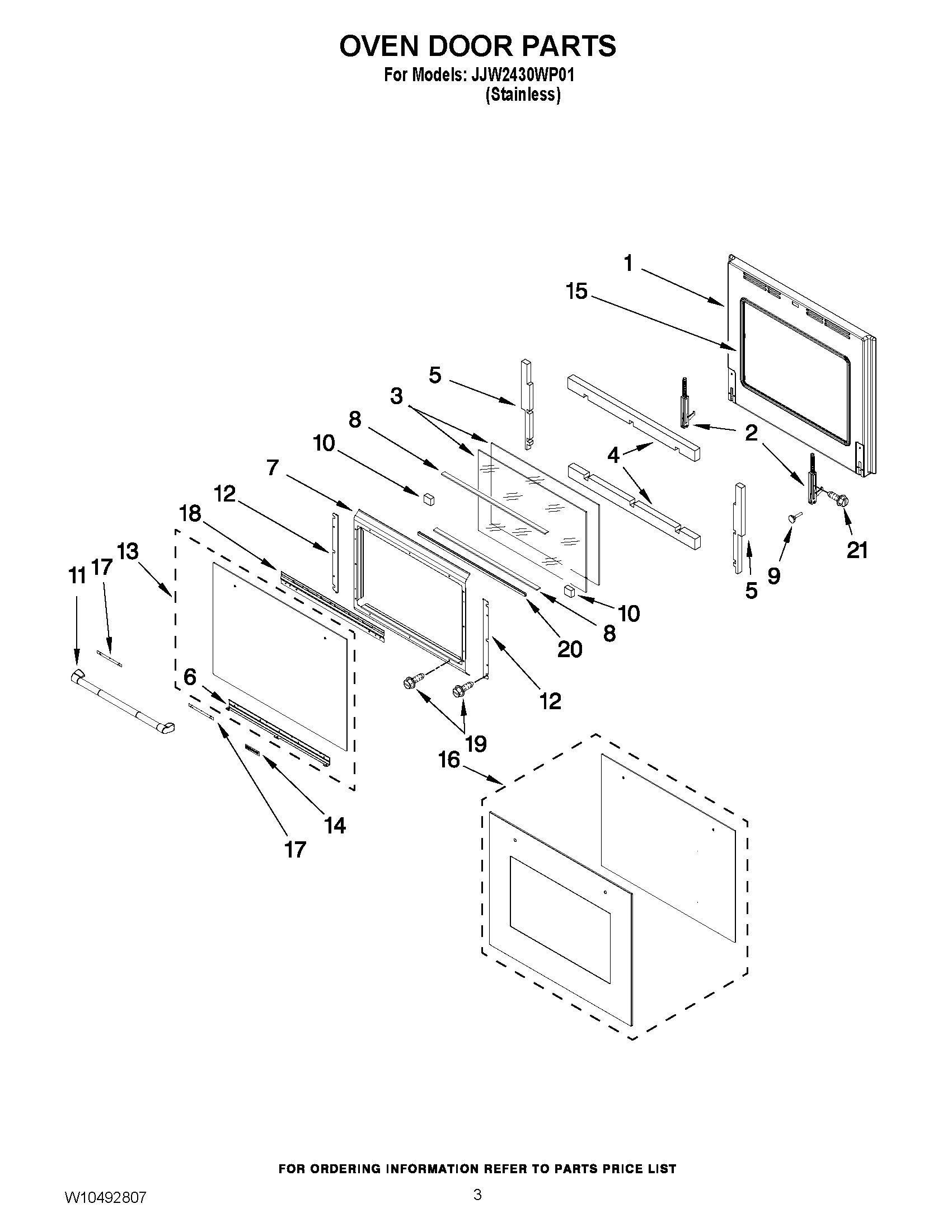 02 - OVEN DOOR PARTS